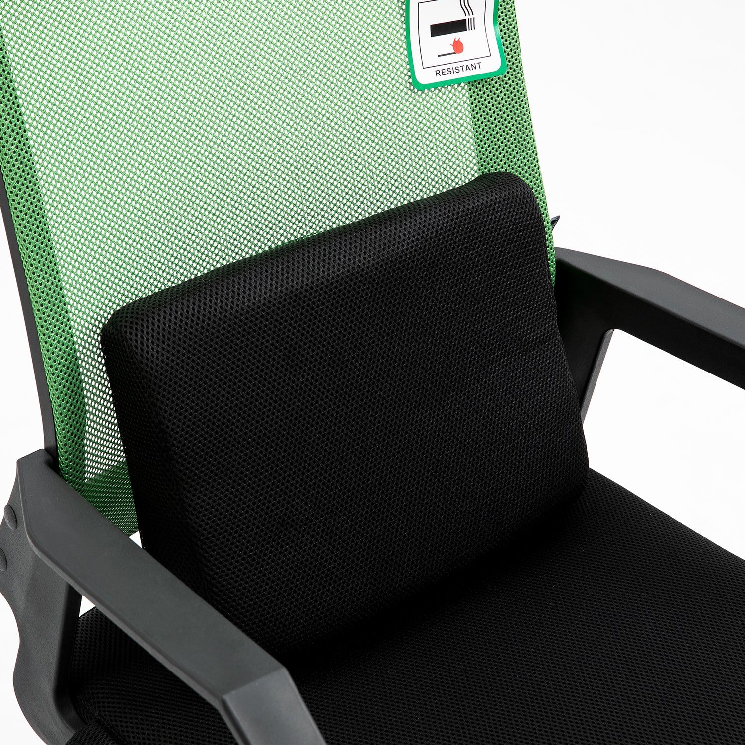 Beni Plus Mesh Swivel Office Chair with Massage Lumbar Cushion in Green - Image 6