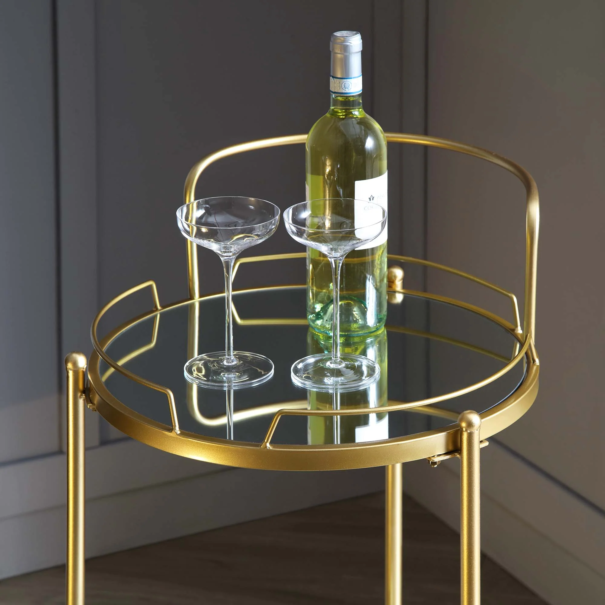 Berkeley Gold Effect Drink Trolley - Image 2