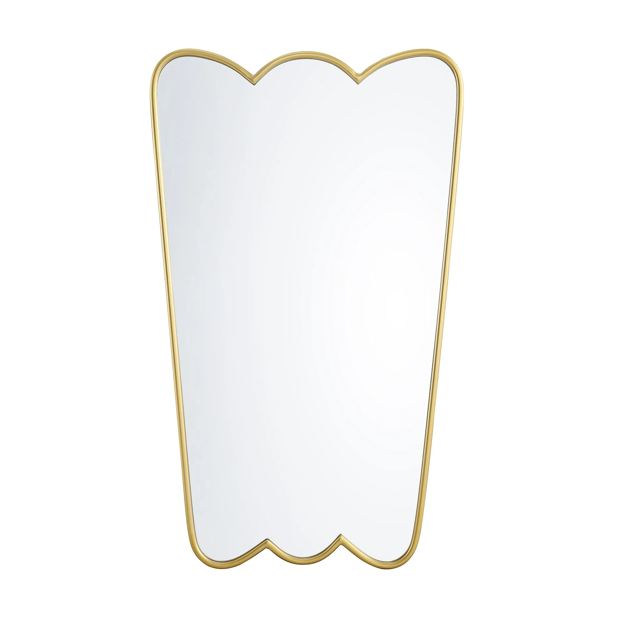 Berkeley Scalloped Edge Wall Mirror, Gold Effect - Image 3