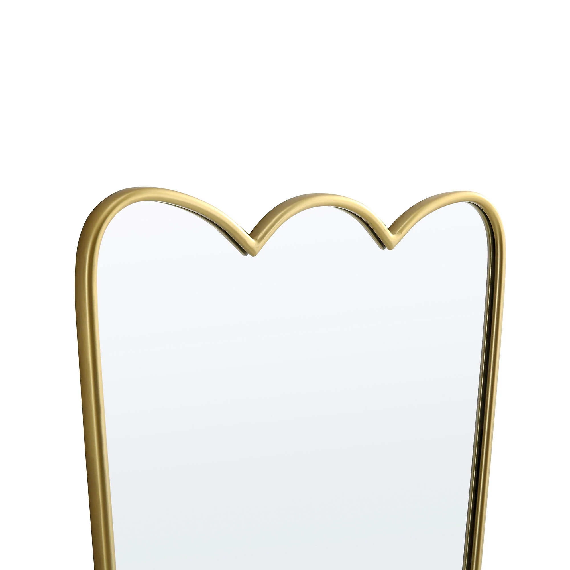 Berkeley Scalloped Edge Wall Mirror, Gold Effect - Image 6