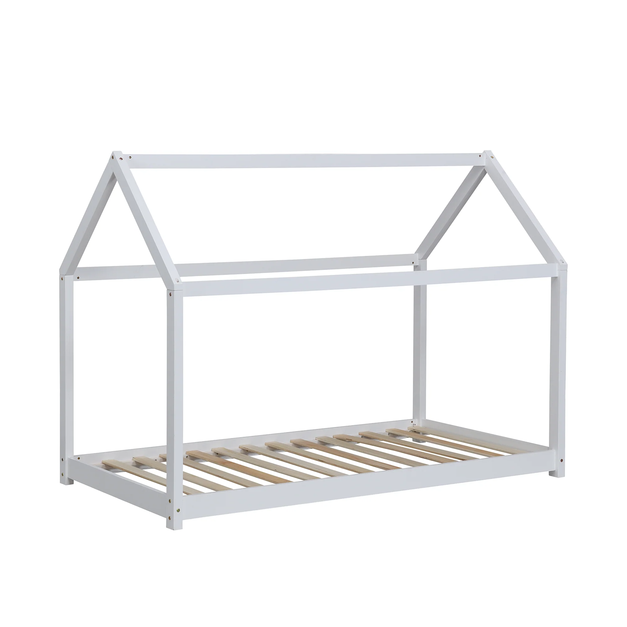 Bethwin Solid Wood Kid's House Bed in White - Image 3