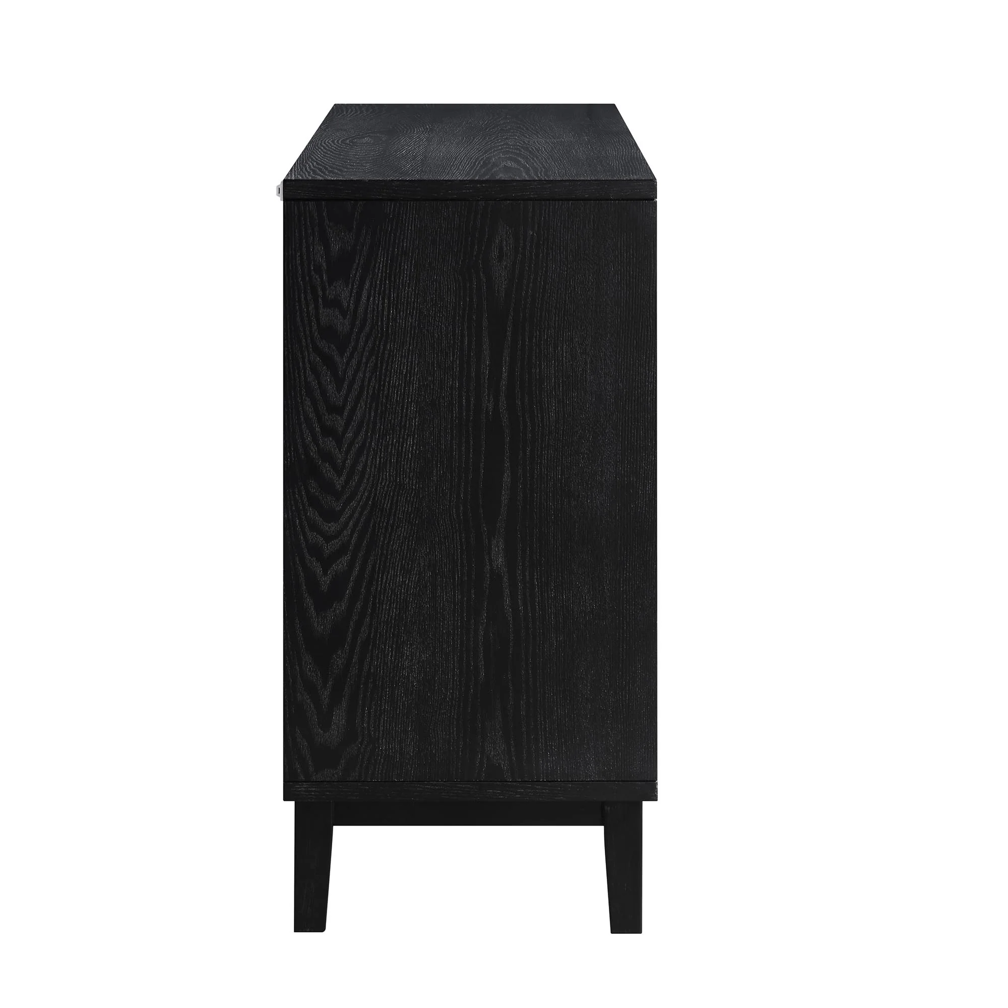 Bianca Chip Carved 2-Door 3-Drawer Sideboard, Antique Bronze & Black - Image 9