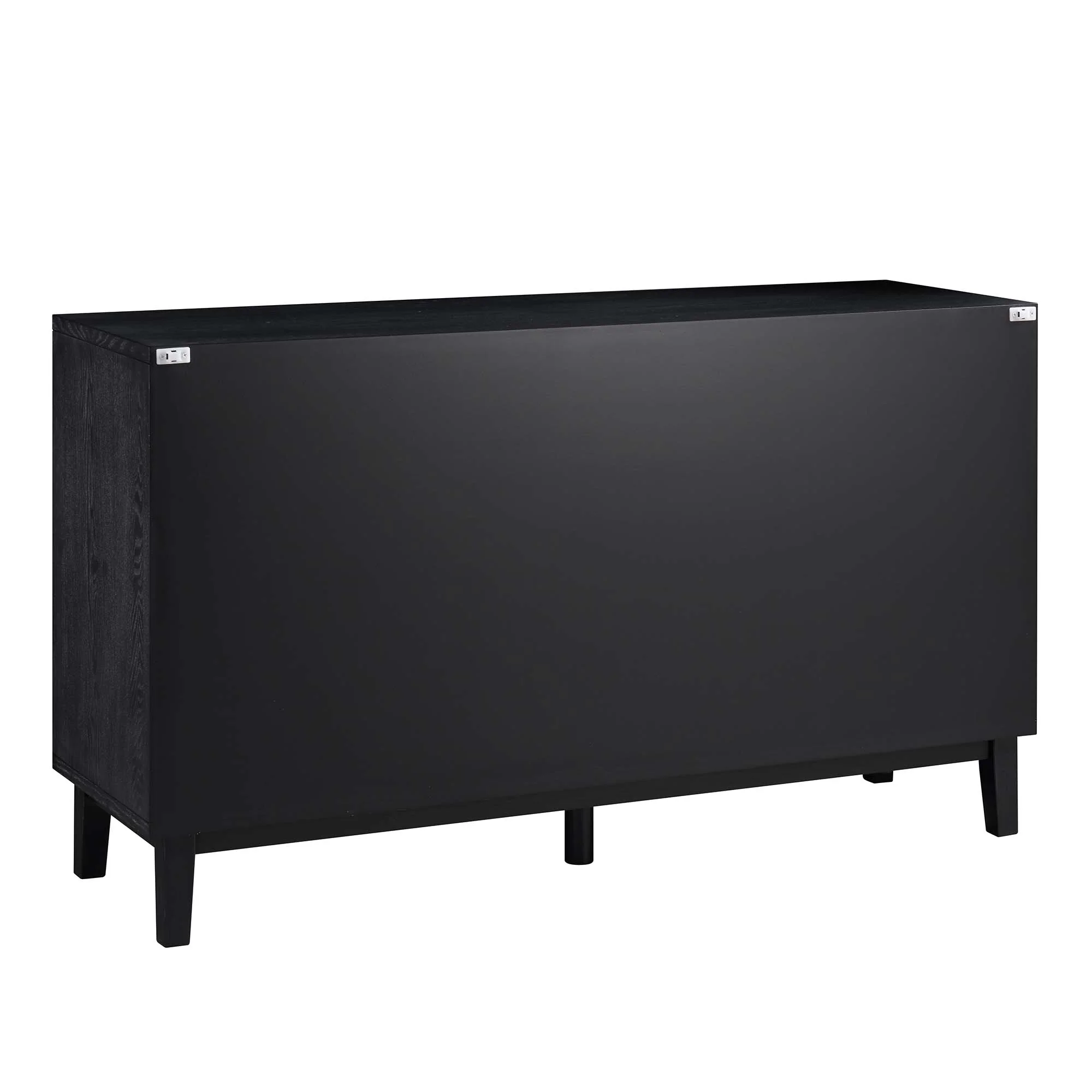 Bianca Chip Carved 3 Door Sideboard, Antique Bronze & Black - Image 10