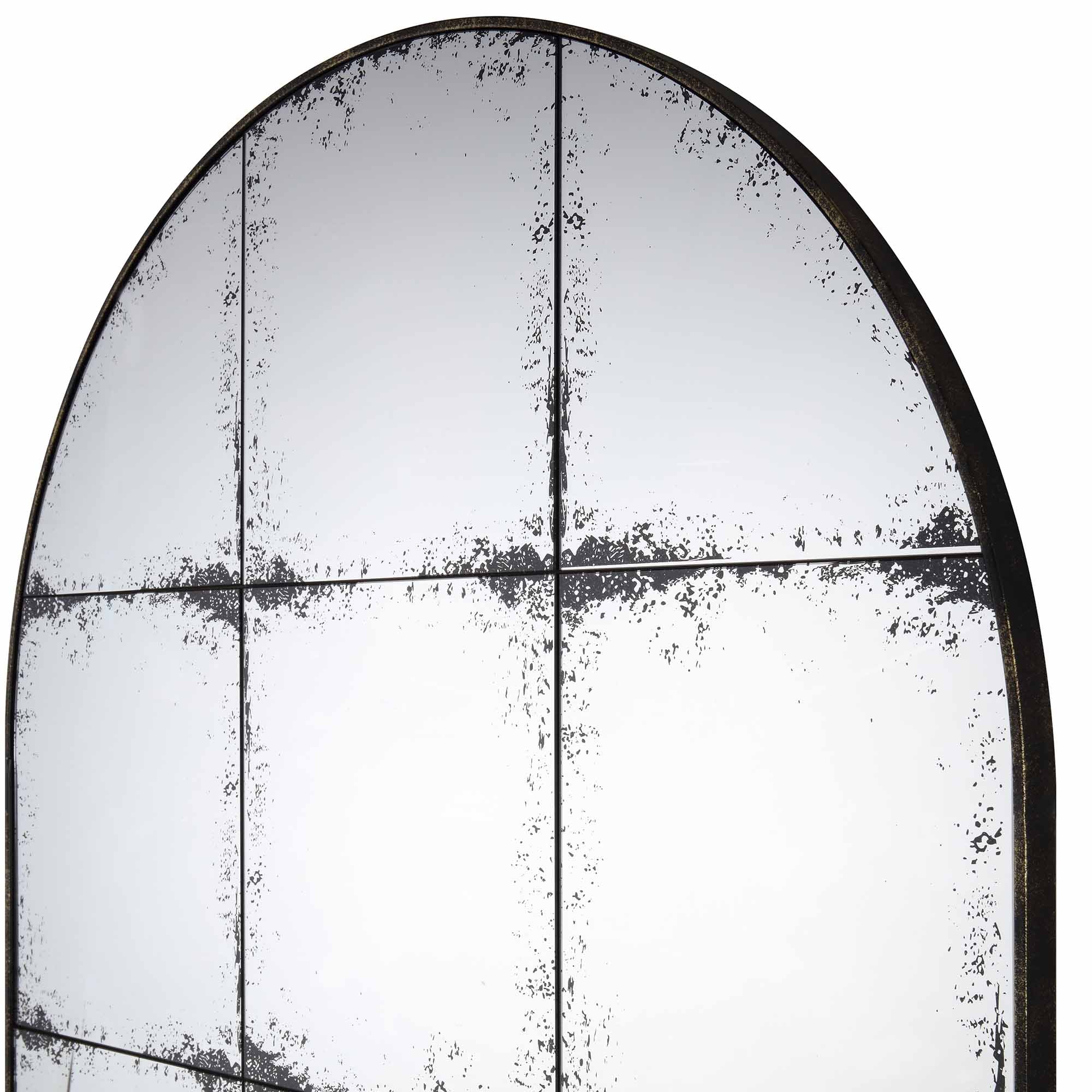 Bibury Antiqued Full Length Mirror Arched 180 x 100 cm - Image 8