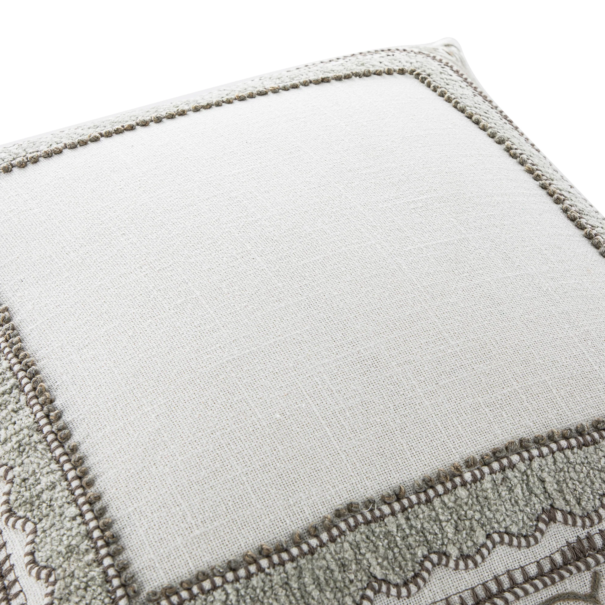 Bloomsbury Frame Chenille Embroidered Cotton Cushion - Image 2