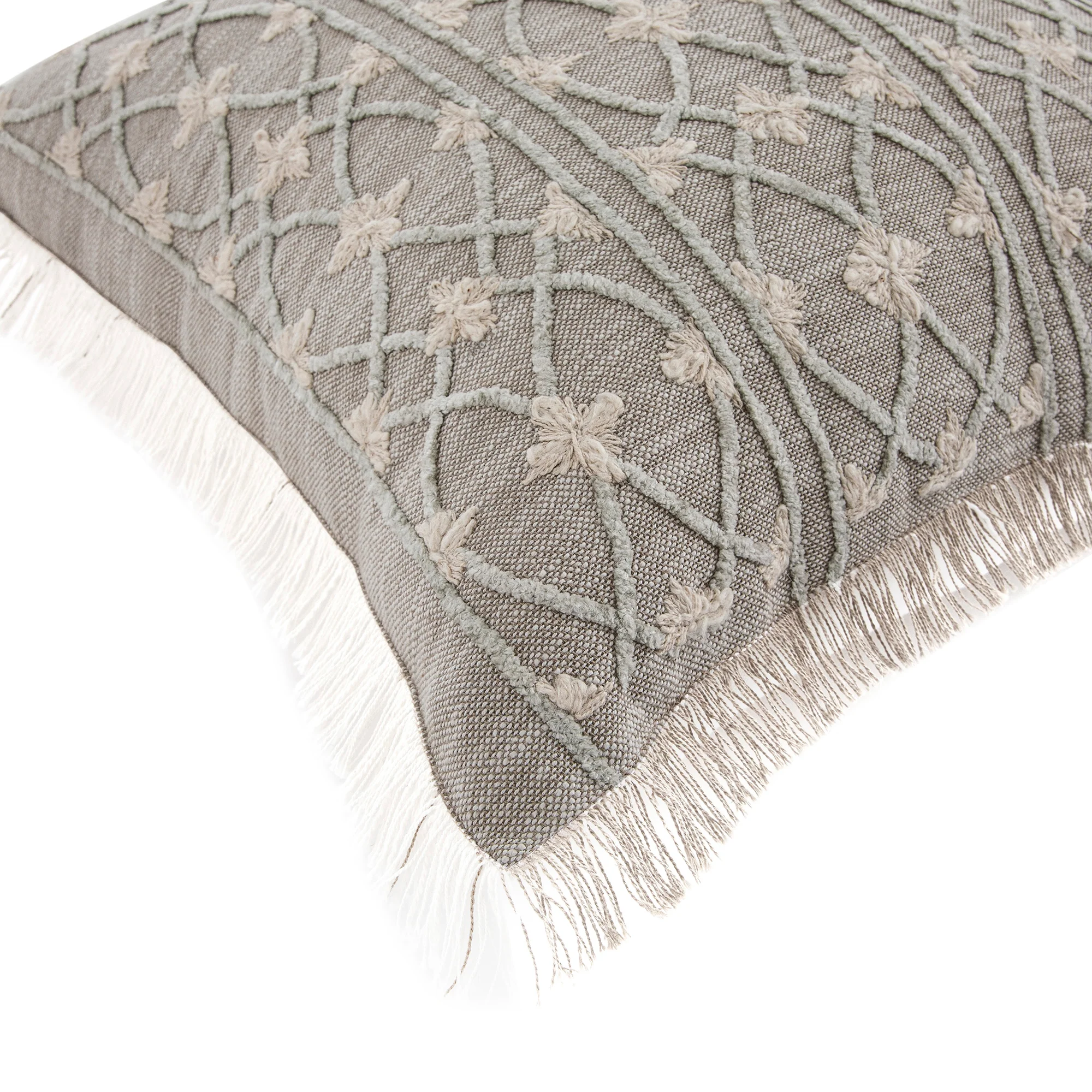Bloomsbury Regale Chenille Embroidered Cotton Cushion - Image 2