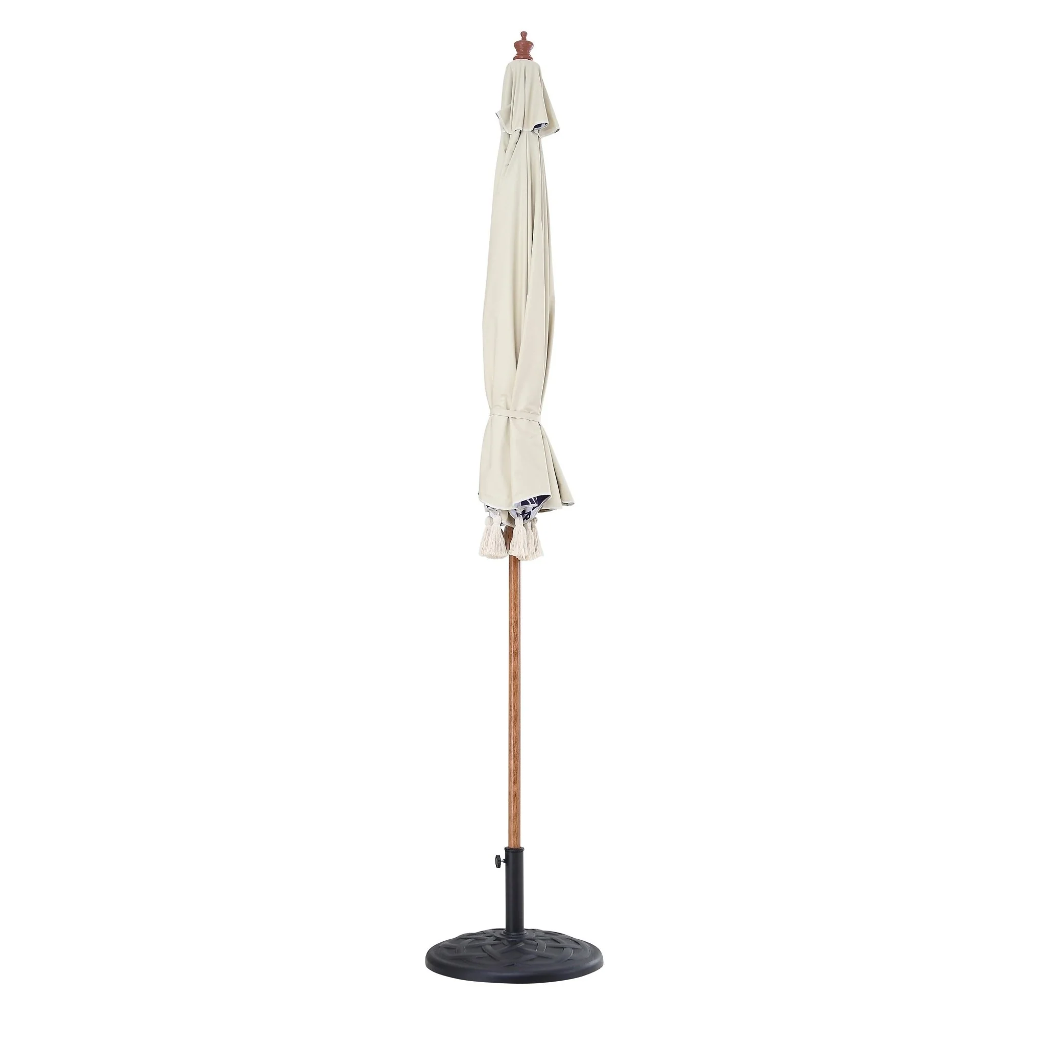 Blue Flower 2.6M Octagonal Tassel Parasol with Aluminium Tilt - Image 5