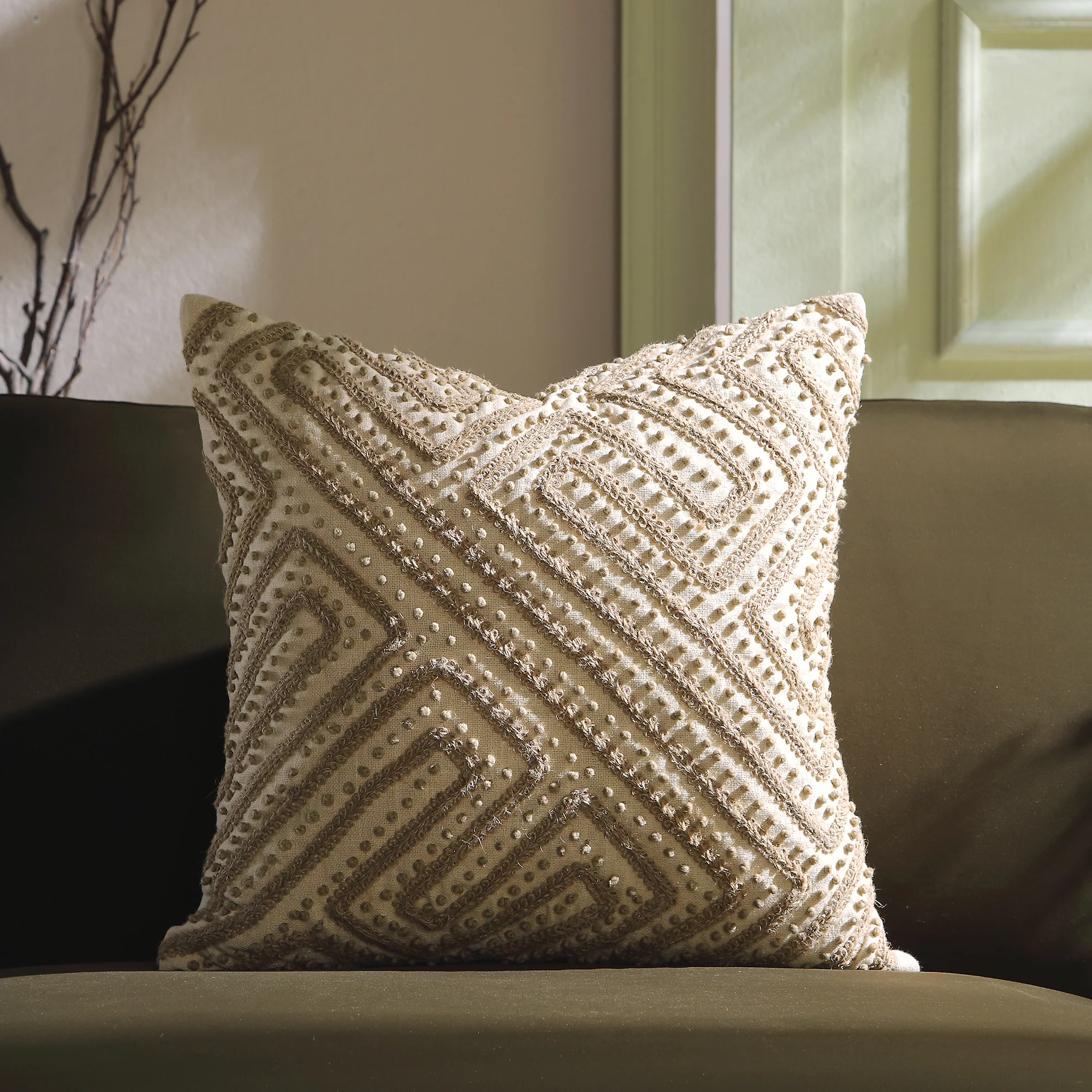 Boho Collection Inca Jute Cord Cushion - Image 2