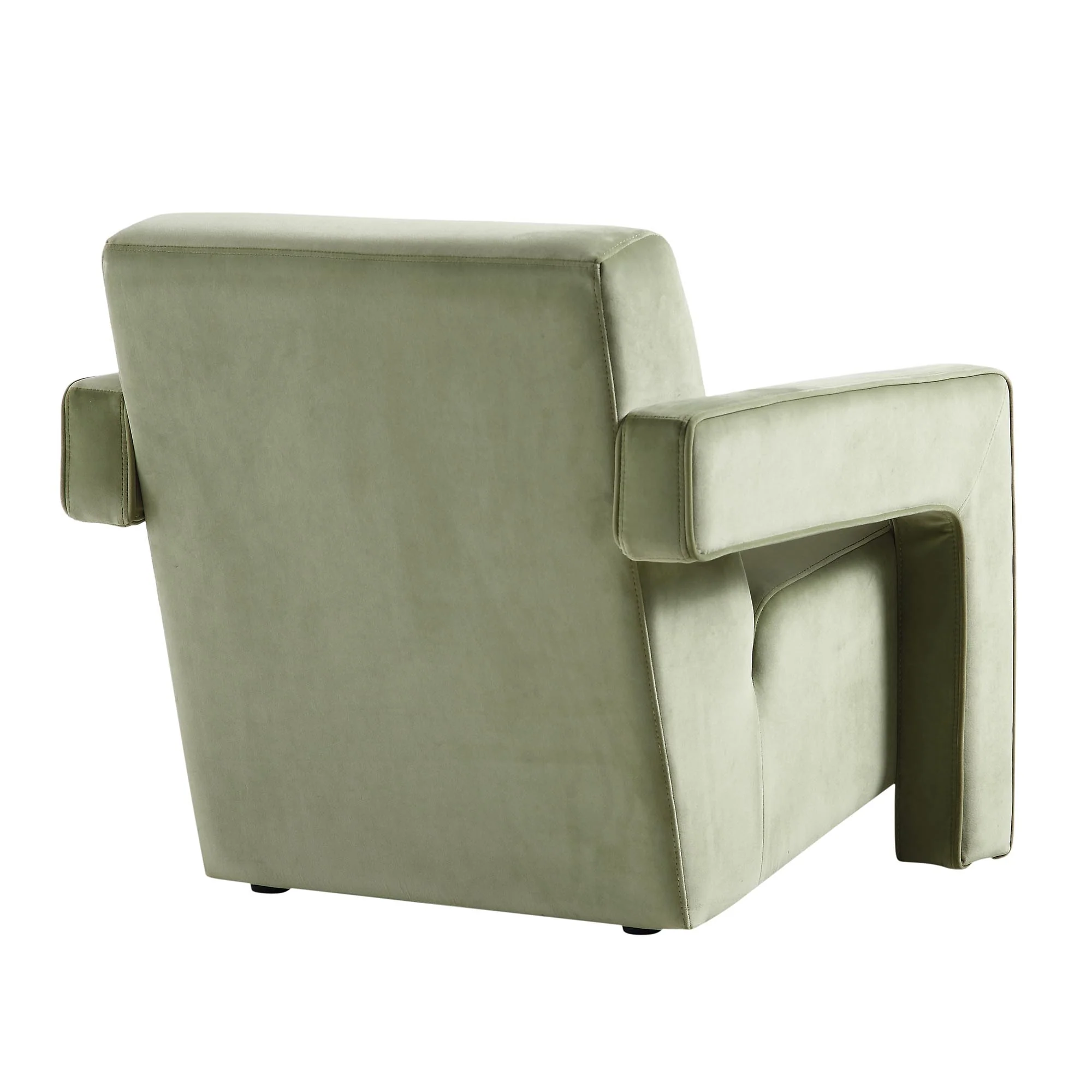 Brompton Sculptural Armchair, Lichen Velvet - Image 8