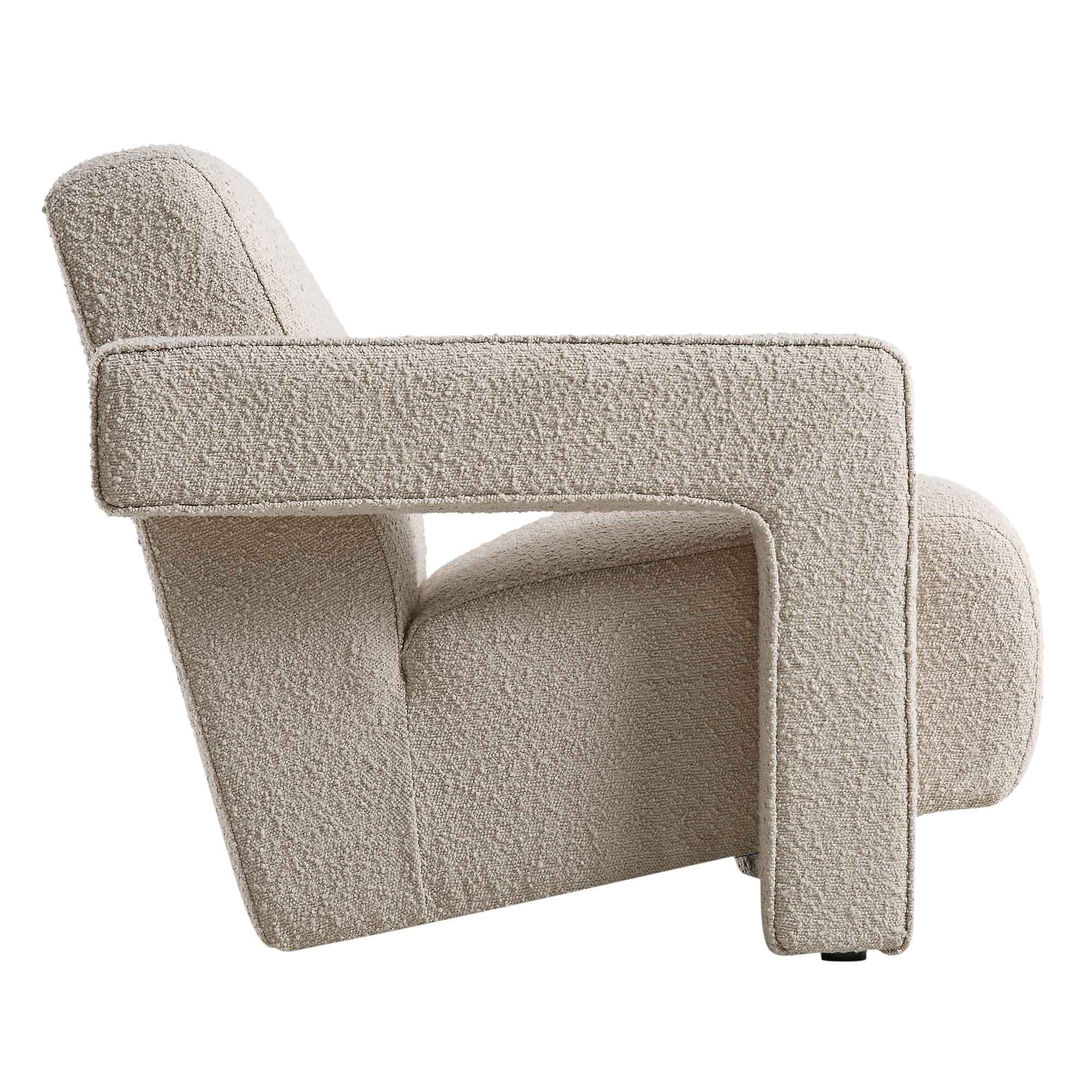 Brompton Sculptural Armchair, Taupe Boucle - Image 8