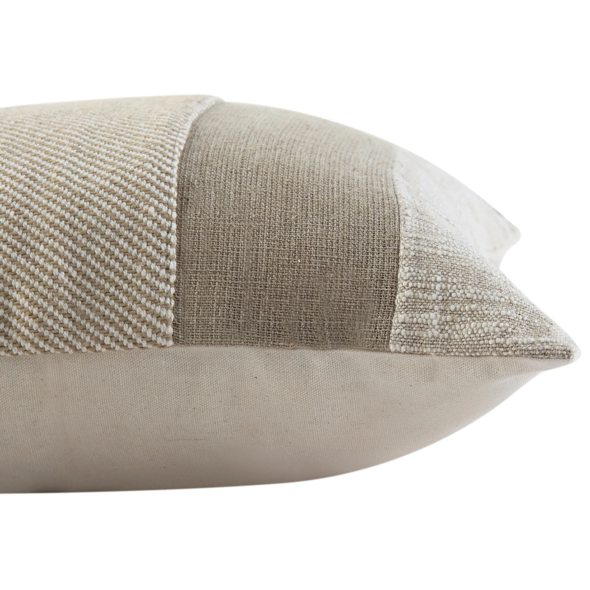 Bronte Collection Silk Slub Patchwork Cushion - Image 4