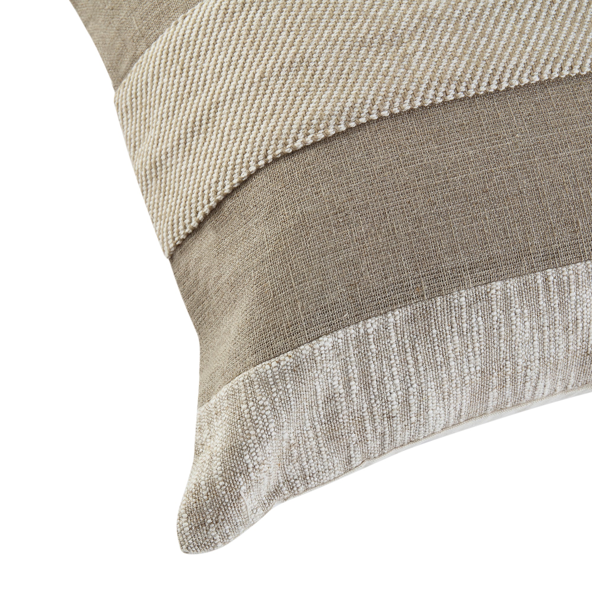 Bronte Collection Silk Slub Patchwork Cushion - Image 5