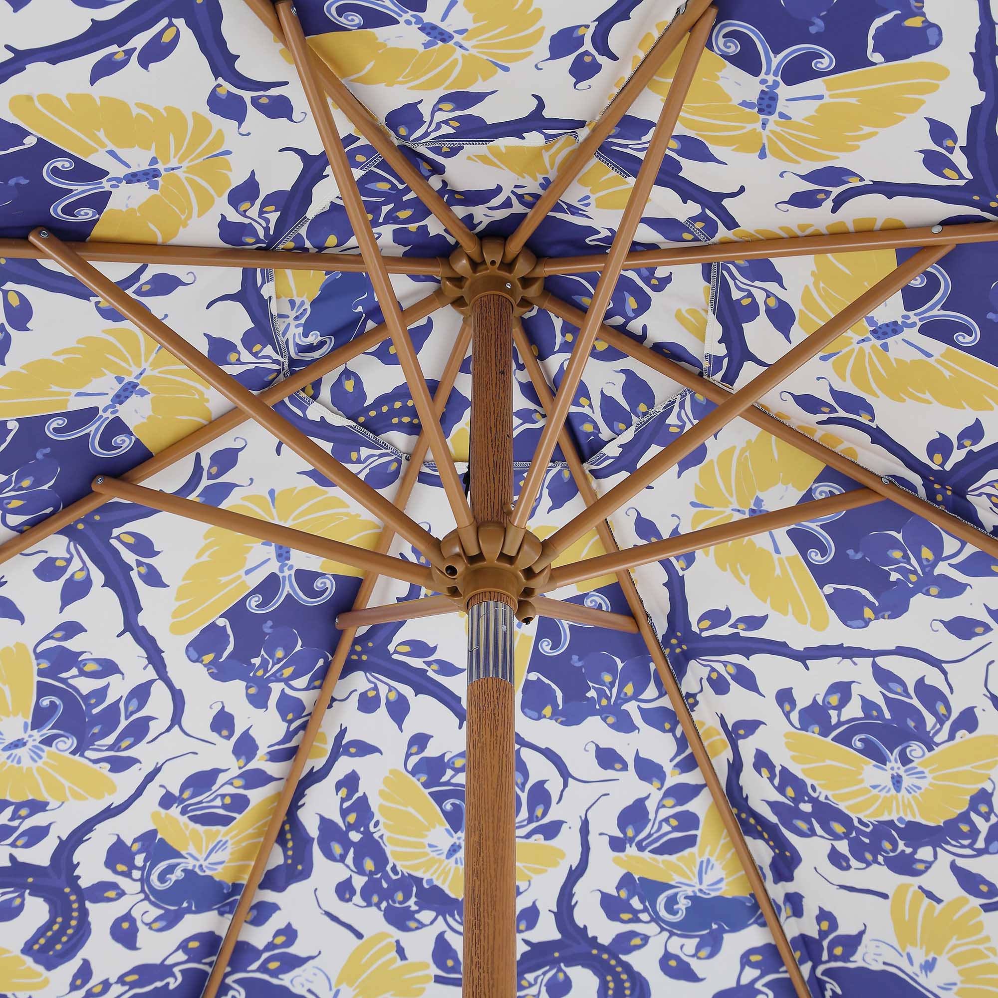 Butterfly & Flower 2.6M Octagonal Tassel Parasol with Aluminium Tilt - Image 11