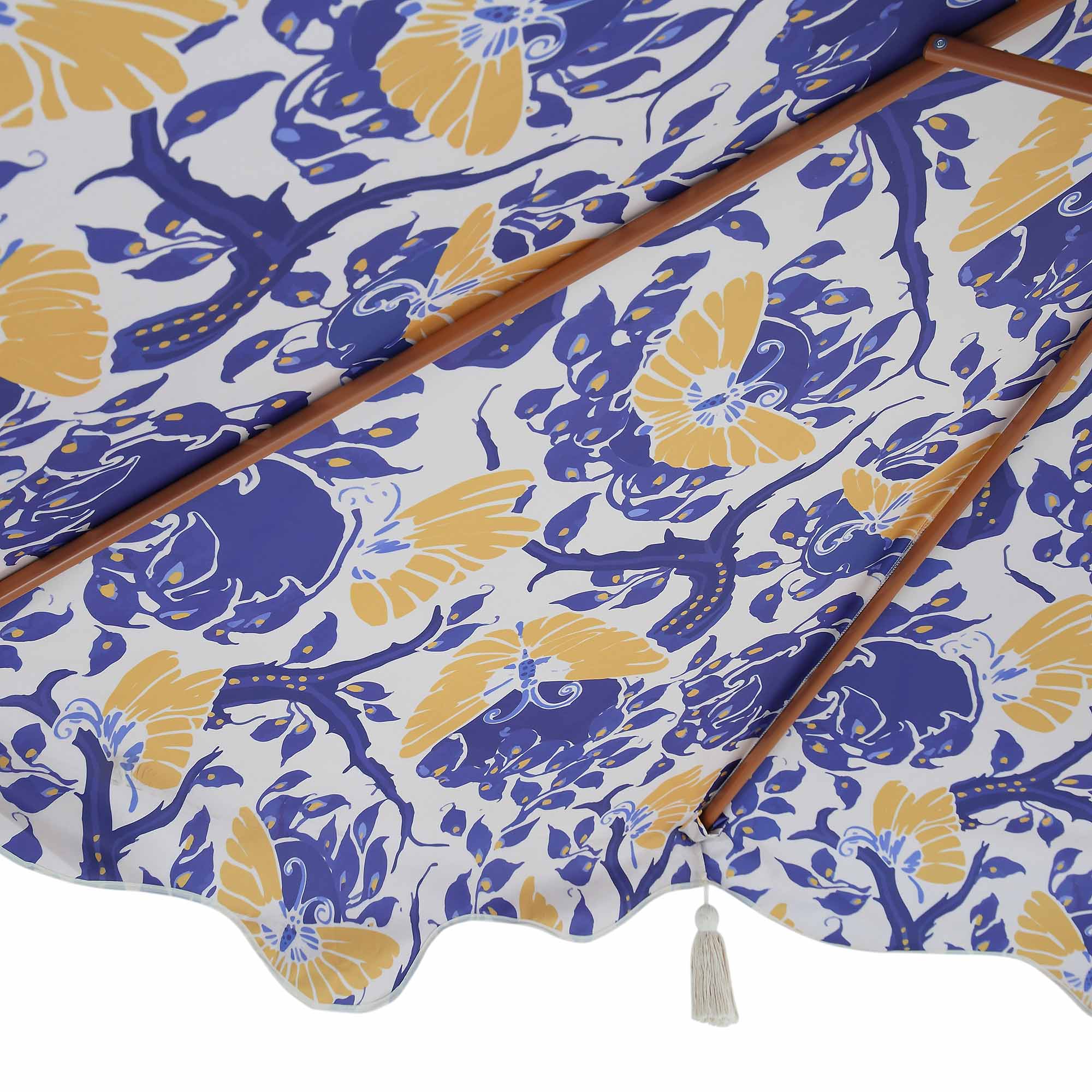 Butterfly & Flower 2.6M Octagonal Tassel Parasol with Aluminium Tilt - Image 12