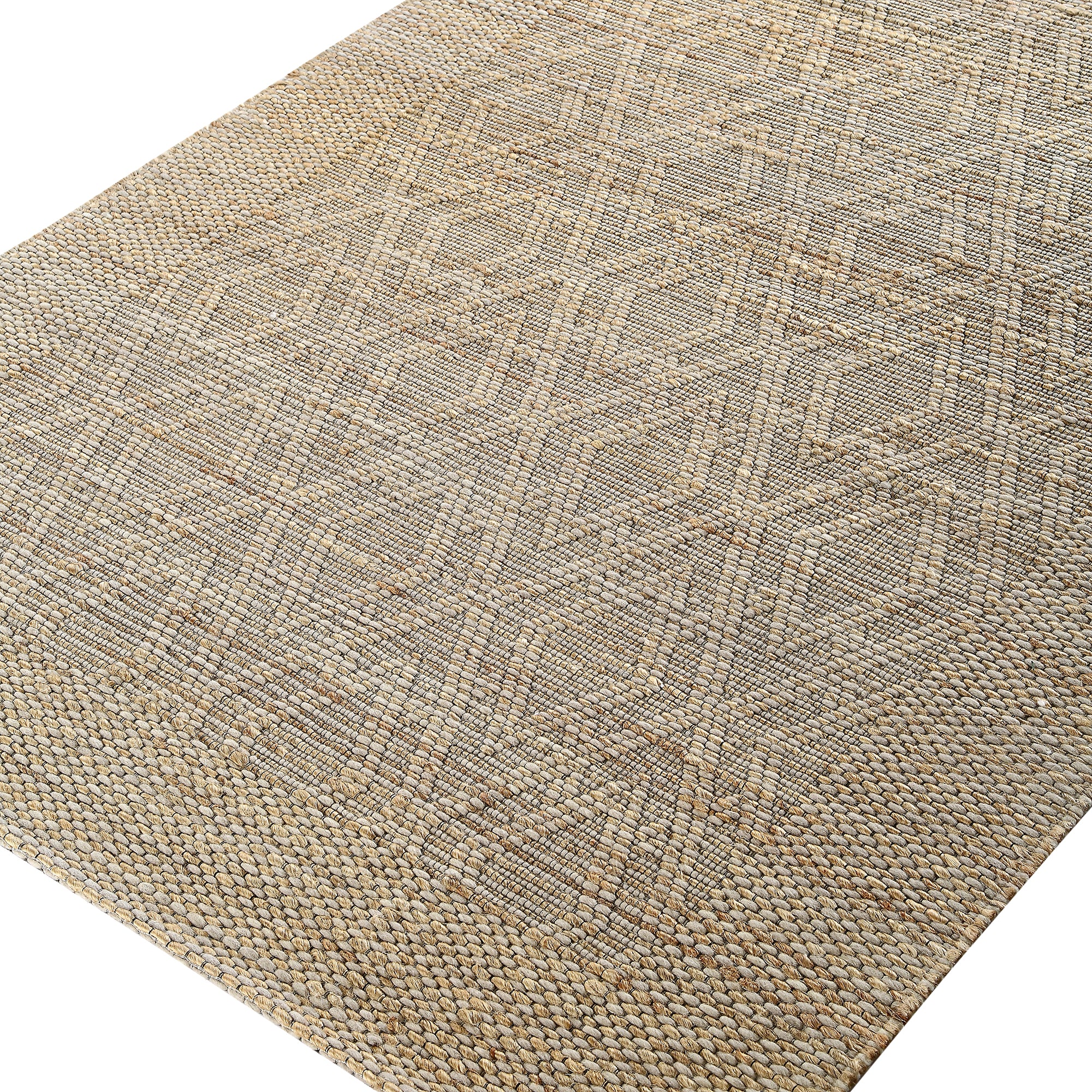 Cambria Wool and Jute Handwoven Patterned Rectangular Rug - Image 3