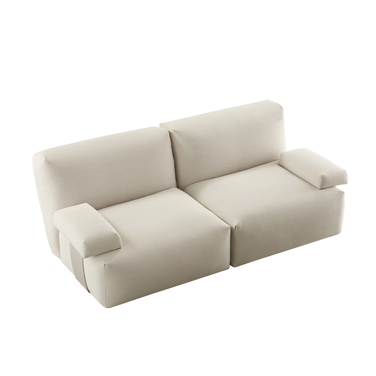 Carlyle Beige Cotton Blend Modular Sofa, 2-Piece - Image 11