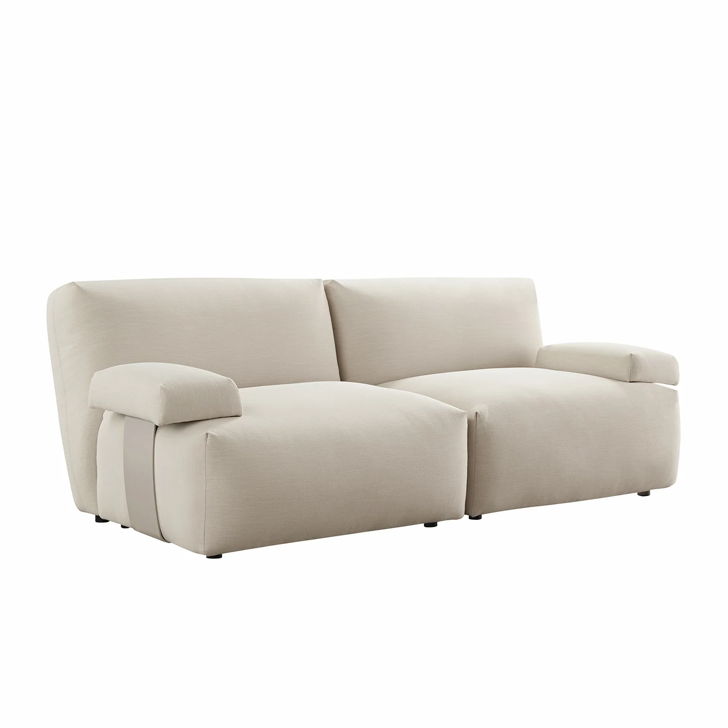 Carlyle Beige Cotton Blend Modular Sofa, 2-Piece - Image 9