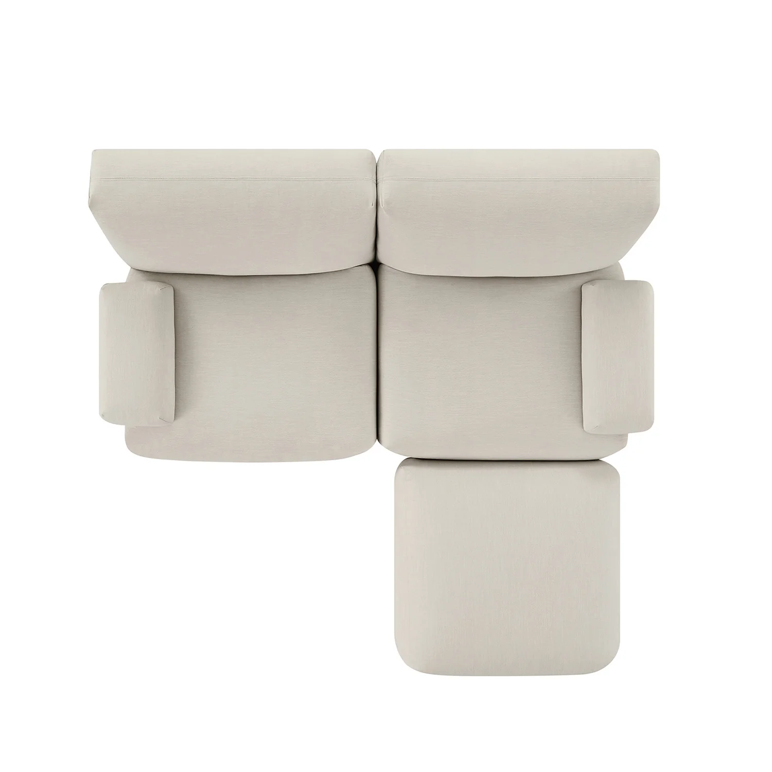 Carlyle Beige Cotton Blend Modular Sofa, 2-Piece Chaise - Image 16