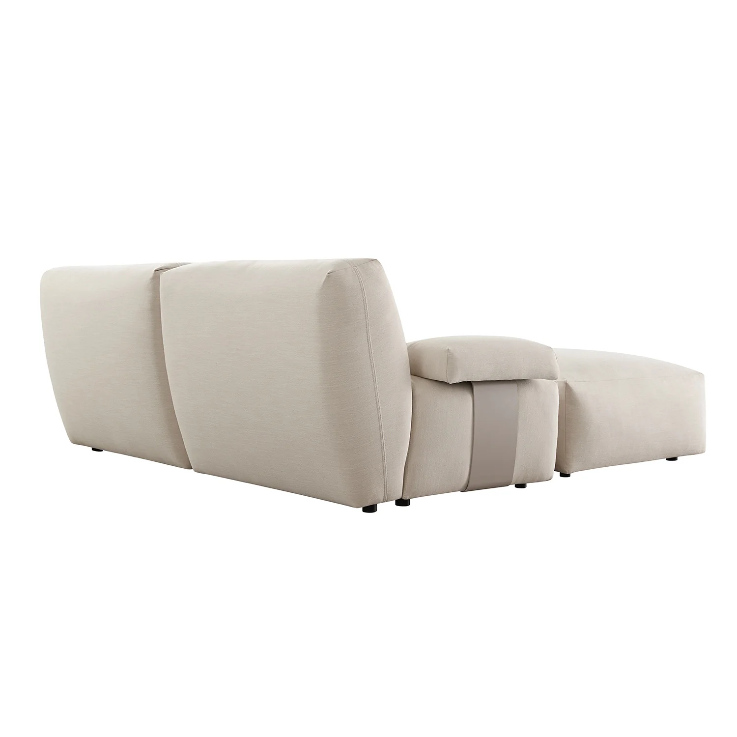 Carlyle Beige Cotton Blend Modular Sofa, 2-Piece Chaise - Image 18