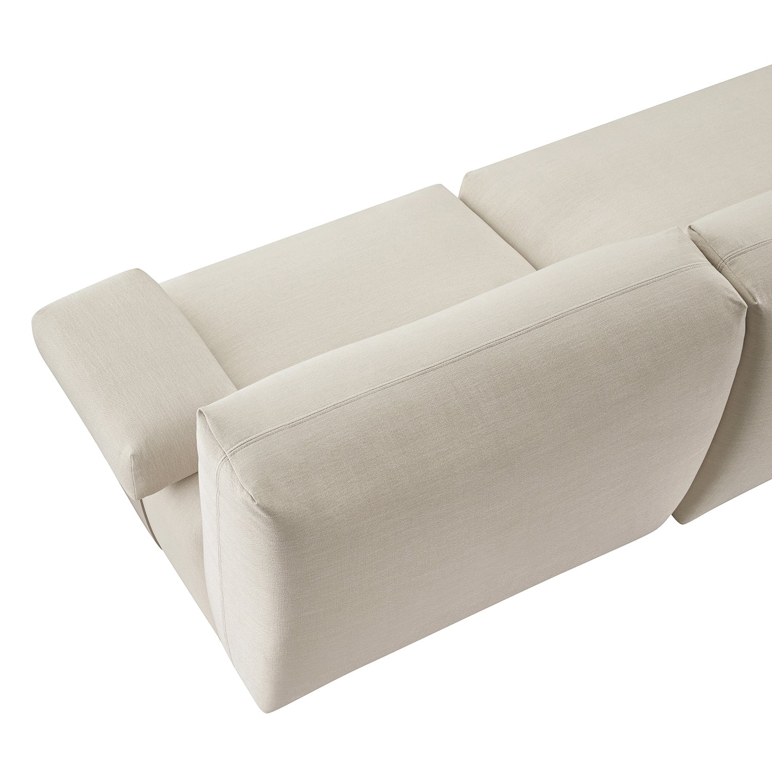 Carlyle Beige Cotton Blend Modular Sofa, 3-Piece - Image 14
