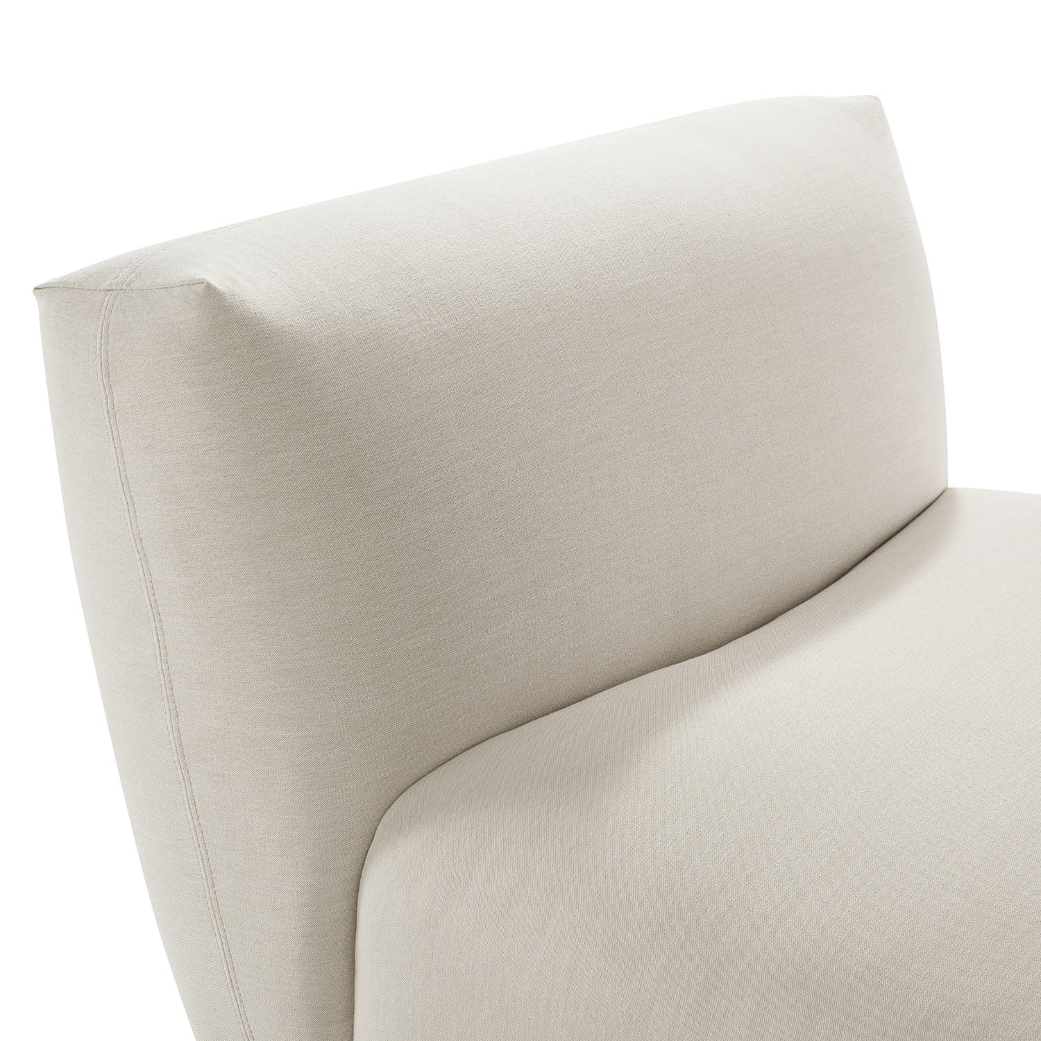 Carlyle Beige Cotton Blend Modular Sofa, Armless Seat - Image 15