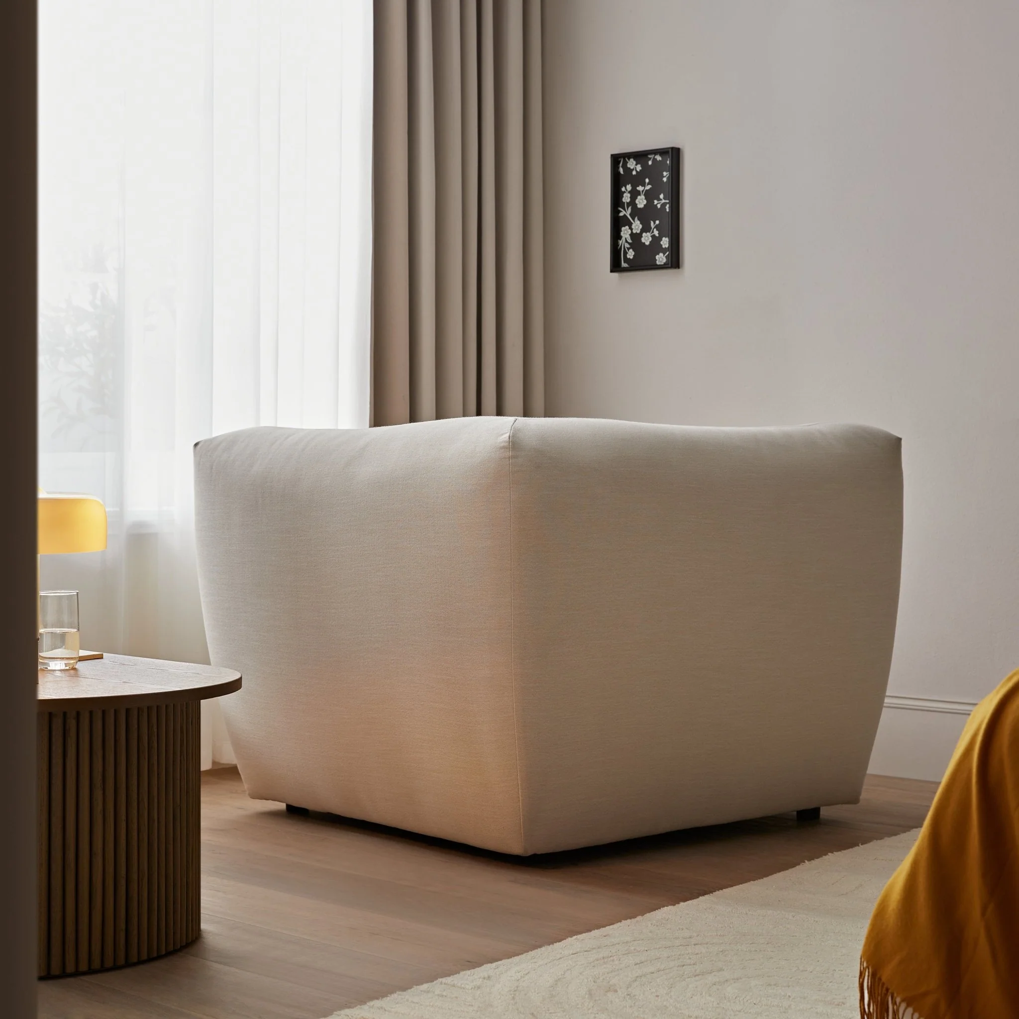 Carlyle Beige Cotton Blend Modular Sofa, Corner Seat - Image 3