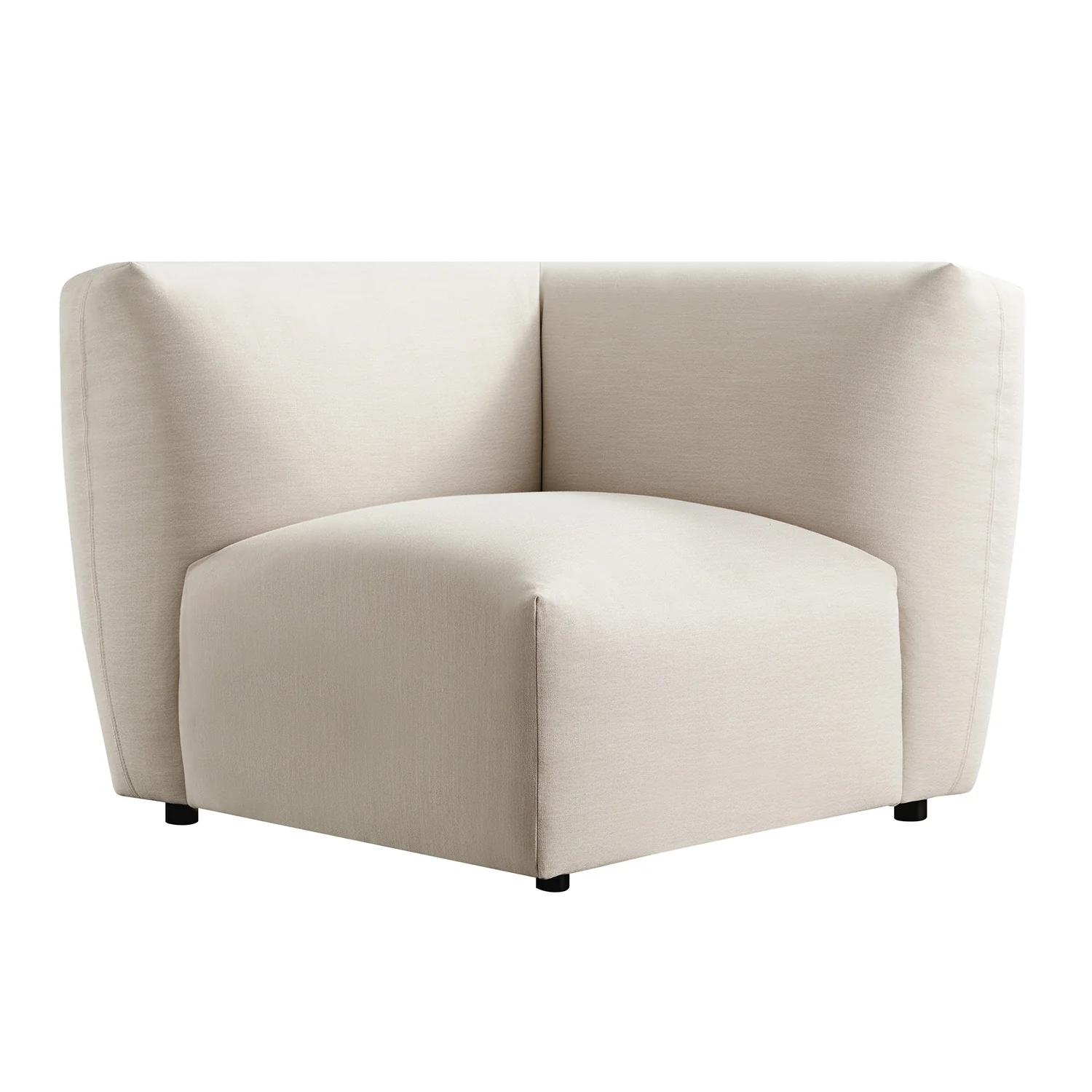Carlyle Beige Cotton Blend Modular Sofa, Corner Seat - Image 6
