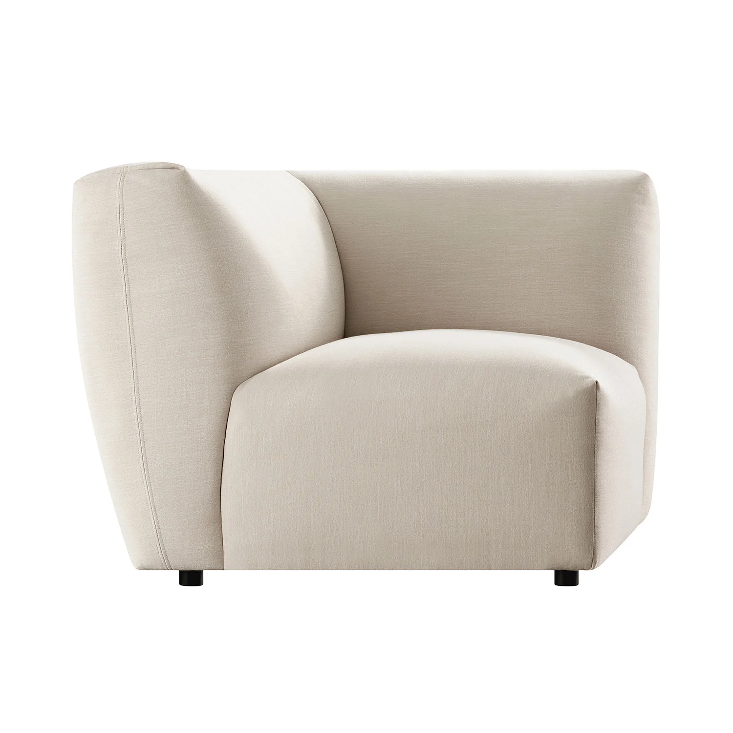 Carlyle Beige Cotton Blend Modular Sofa, Corner Seat - Image 7