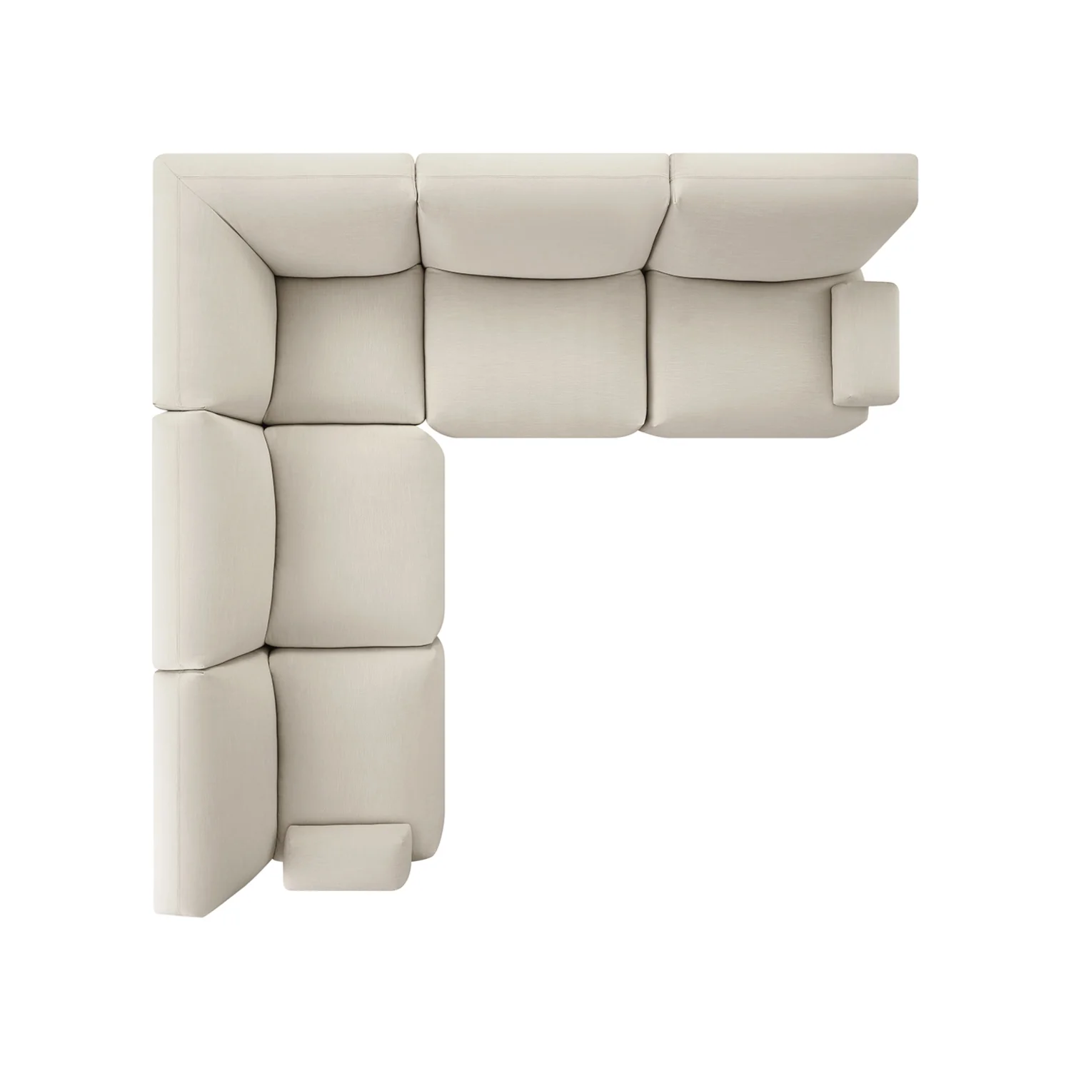 Carlyle Beige Cotton Blend Modular Sofa, Large Corner Set - Image 10