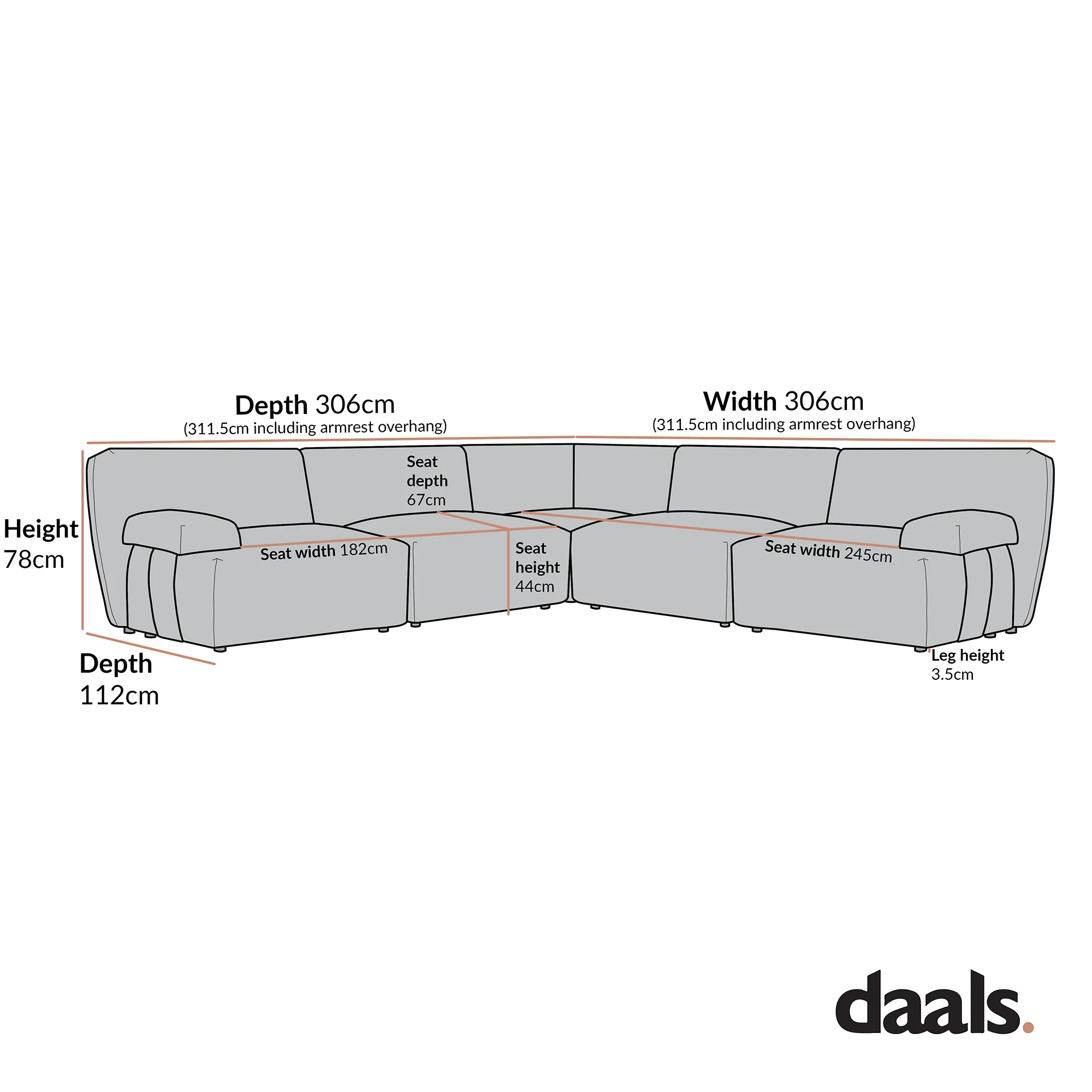 Carlyle Beige Cotton Blend Modular Sofa, Large Corner Set - Image 9