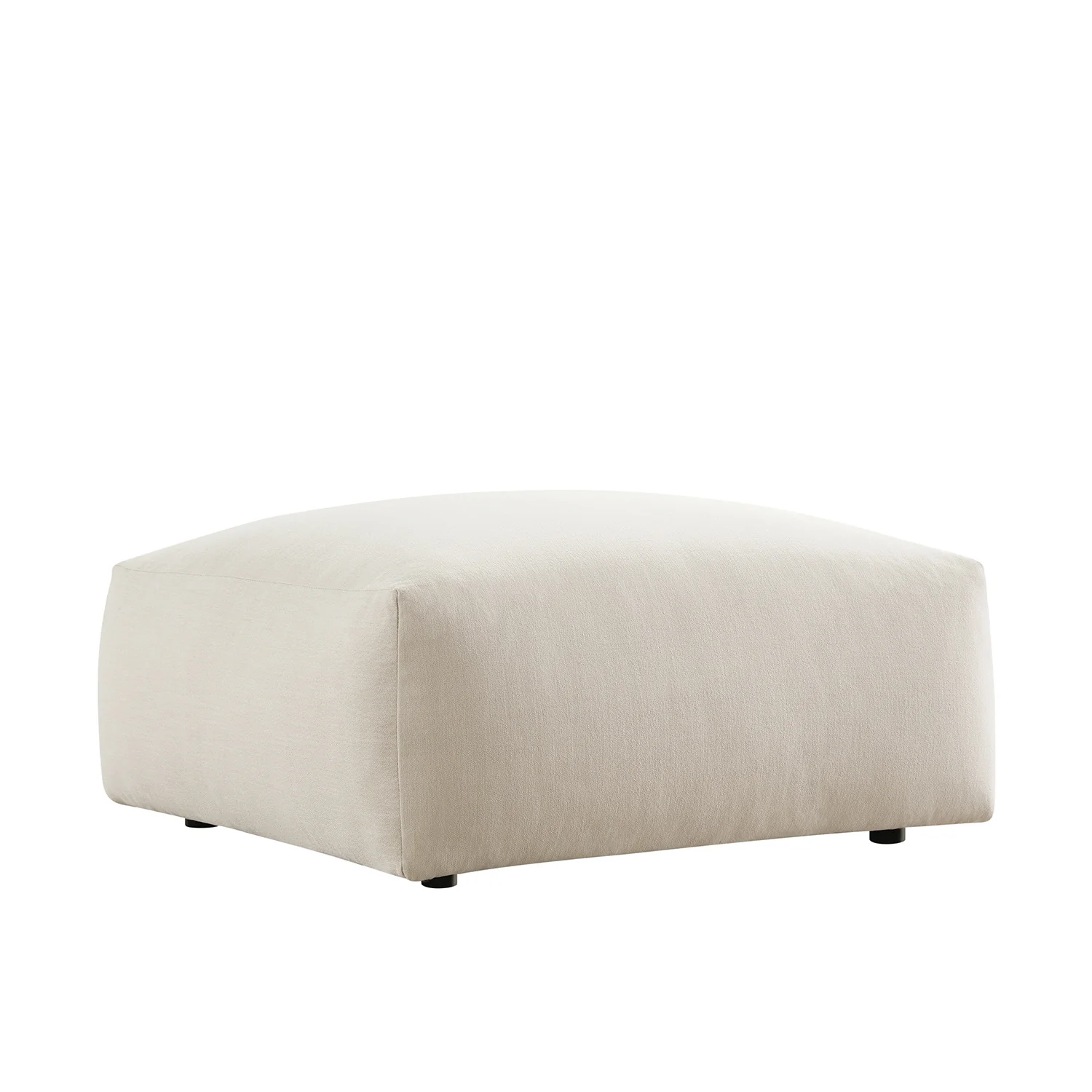 Carlyle Beige Cotton Blend Modular Sofa, Stool - Image 7