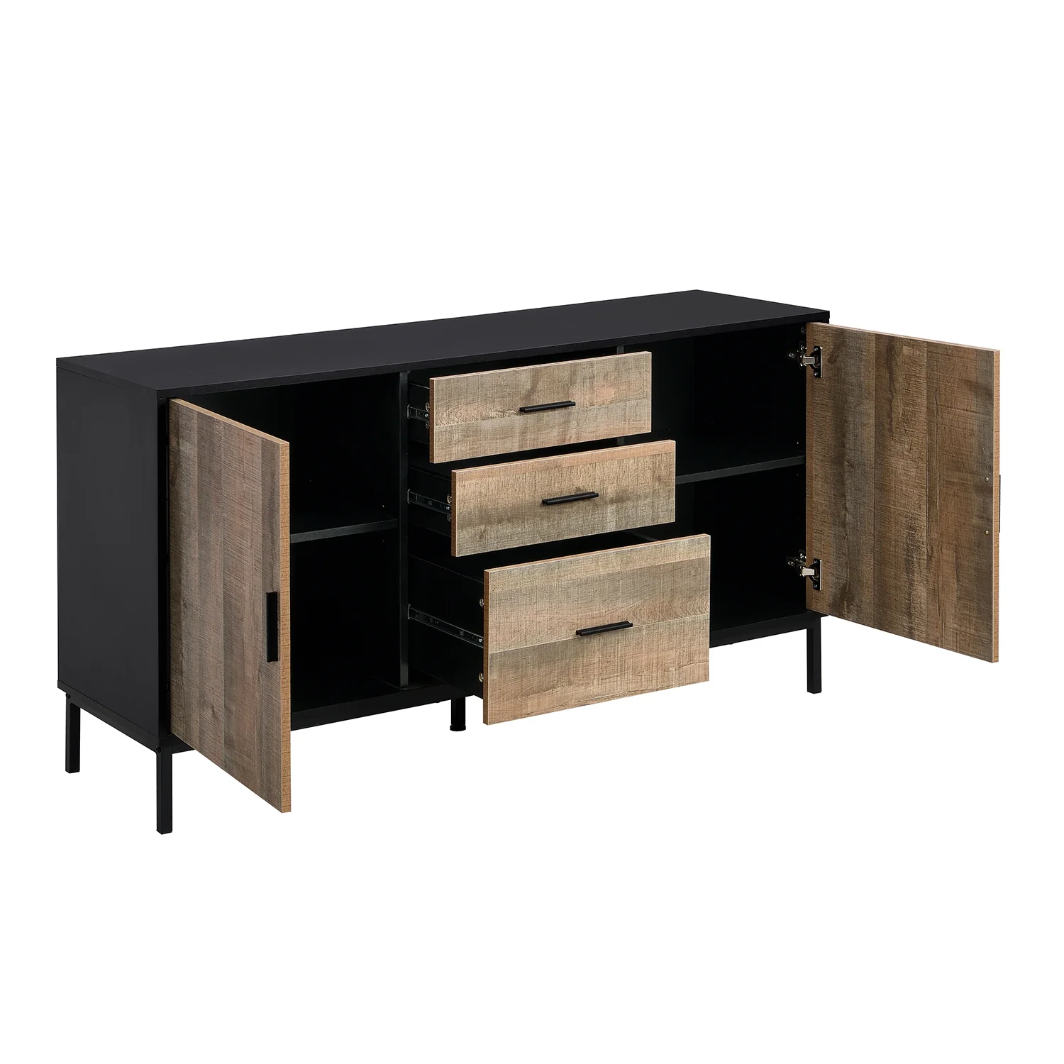 Carnaby 2 Cupboard 3 Drawer Sideboard - Image 4