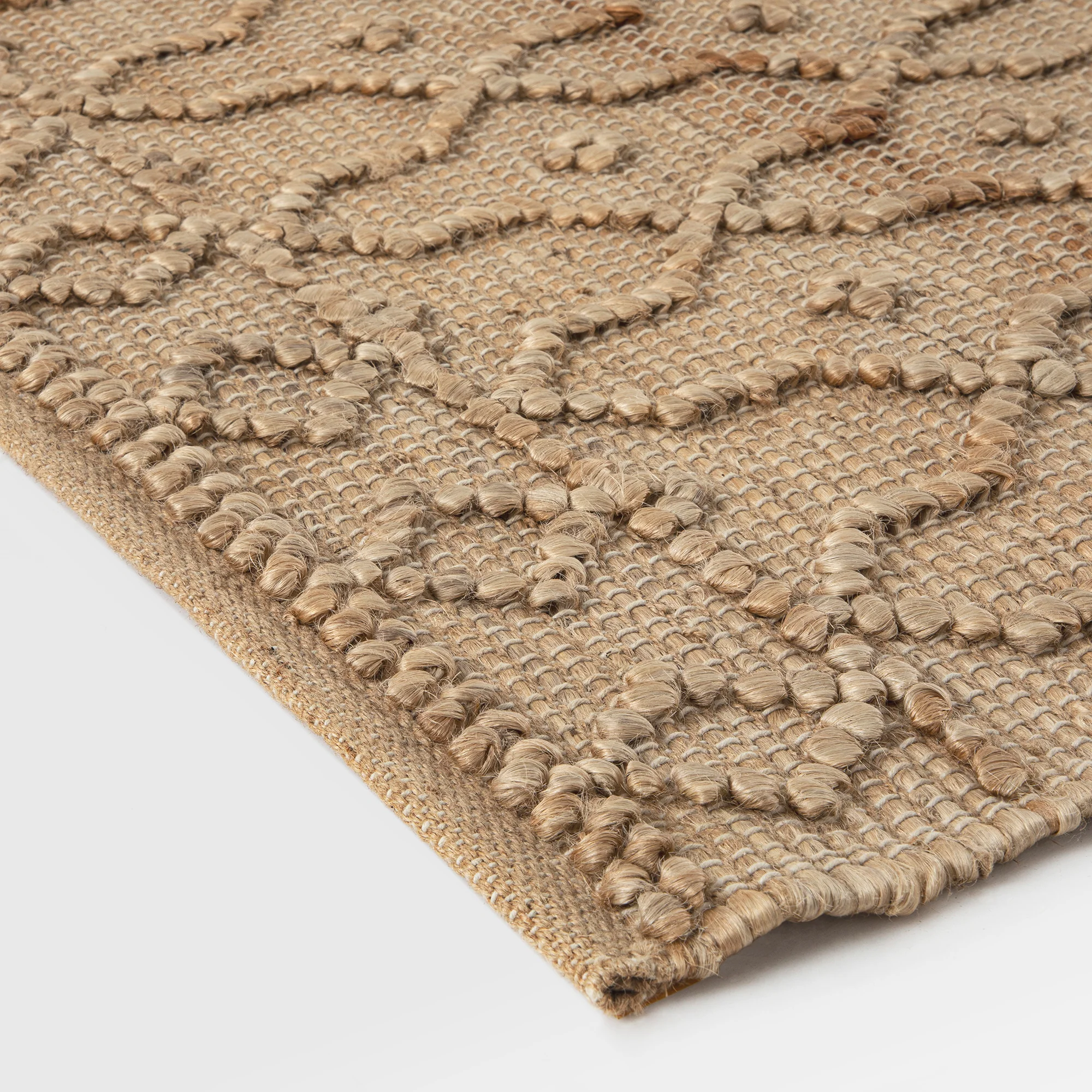 Casablanca Trellis Handwoven & Knotted Natural Jute Rug - Image 6