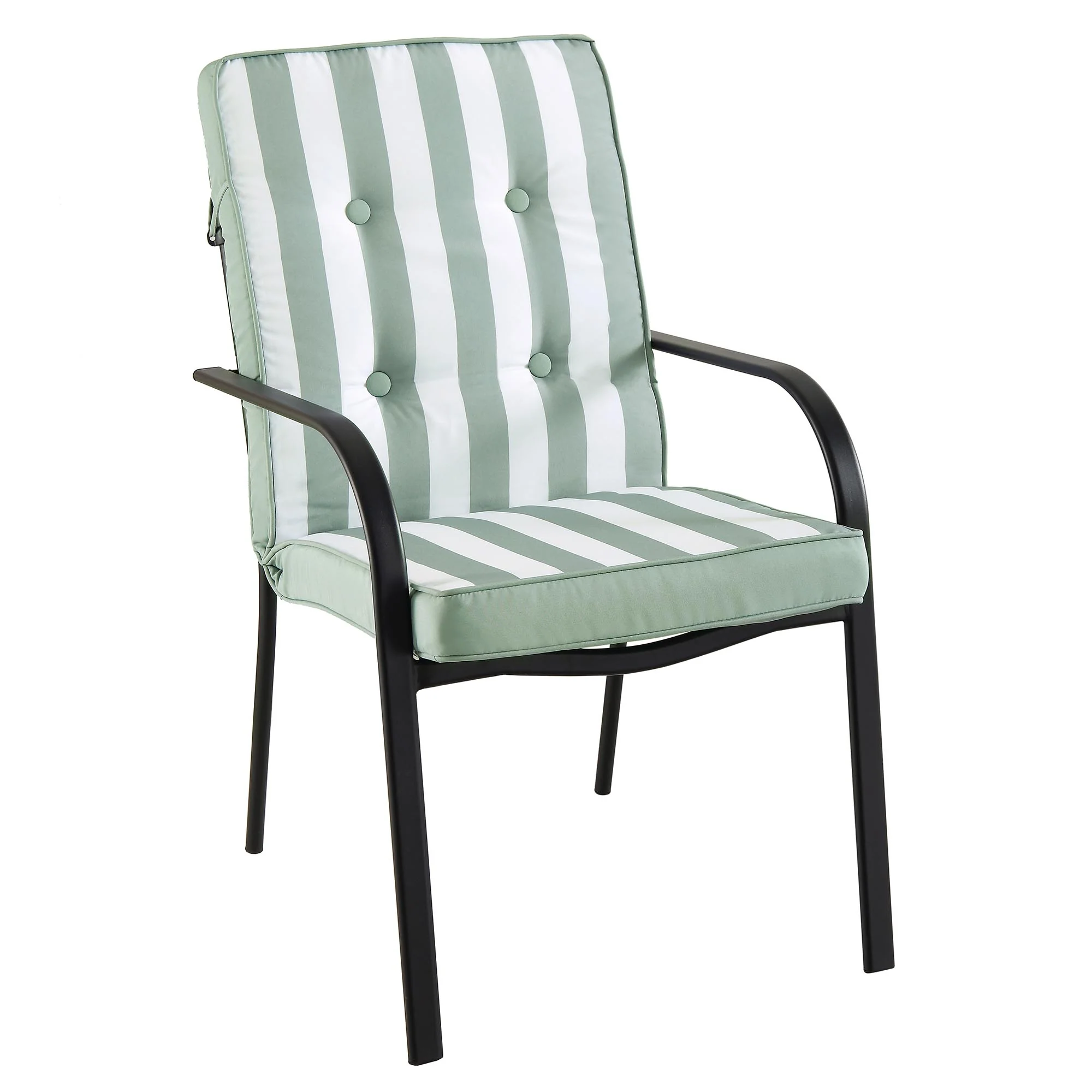 Champneys 6-Seater Steel and Fabric Outdoor Patio Dining Set with Crank Parasol, Sage Green - Image 12