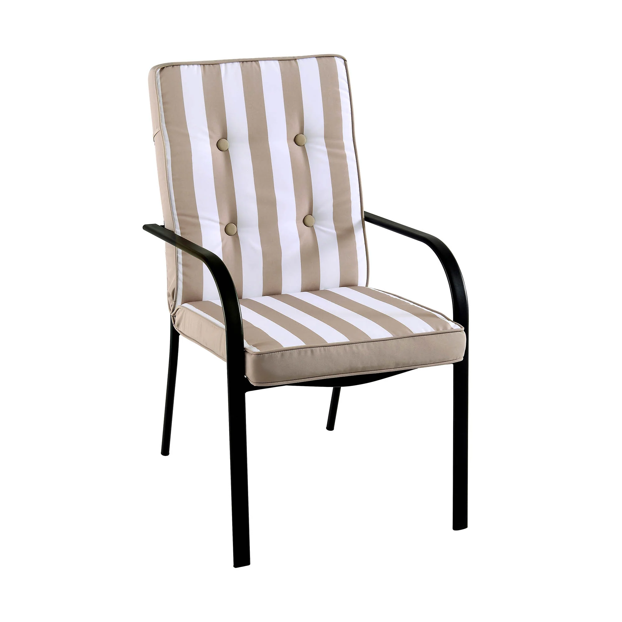 Champneys 6-Seater Steel and Fabric Outdoor Patio Dining Set with Crank Parasol, Taupe - Image 11