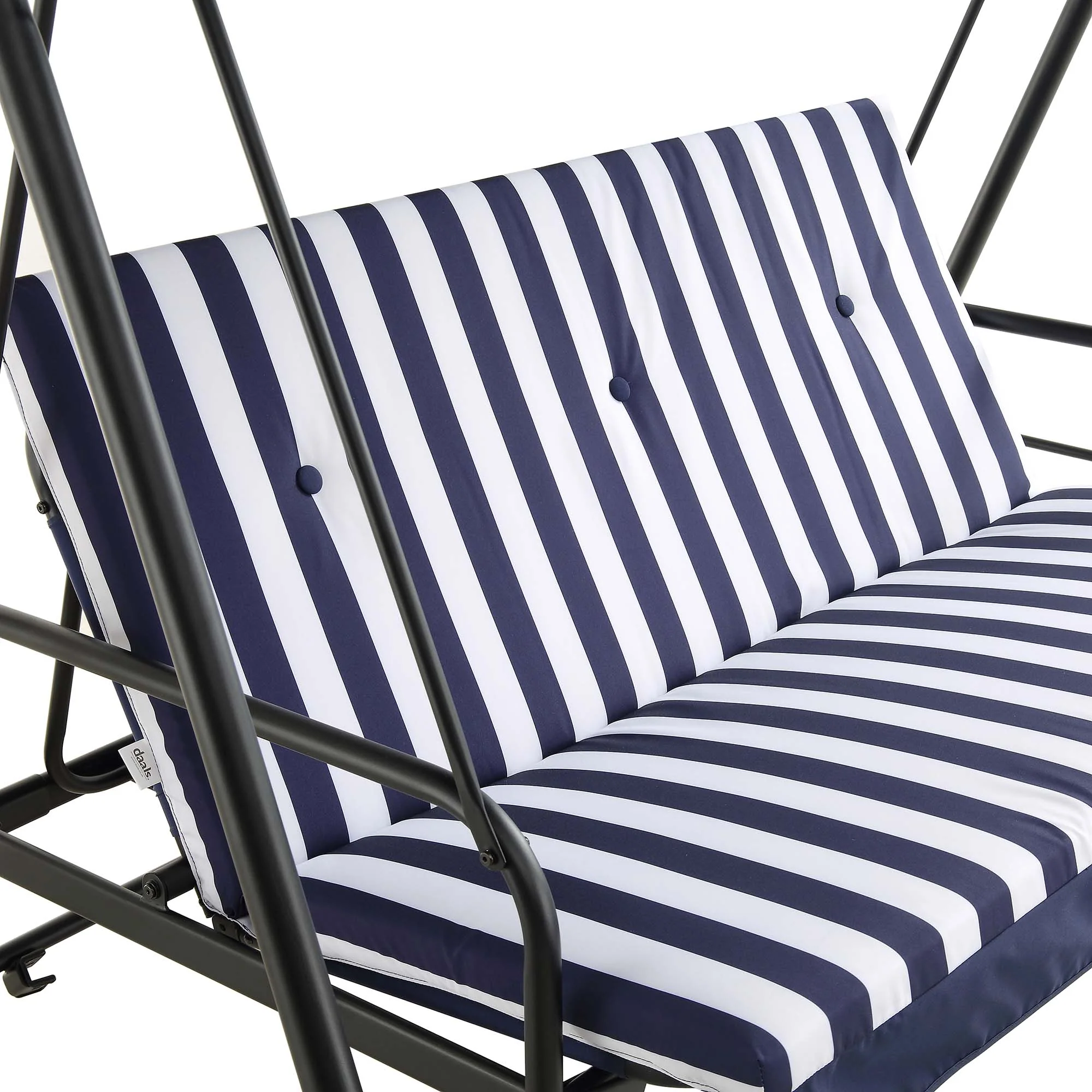 Champneys Outdoor Reclining Swing with Canopy, Blue Striped - Image 10