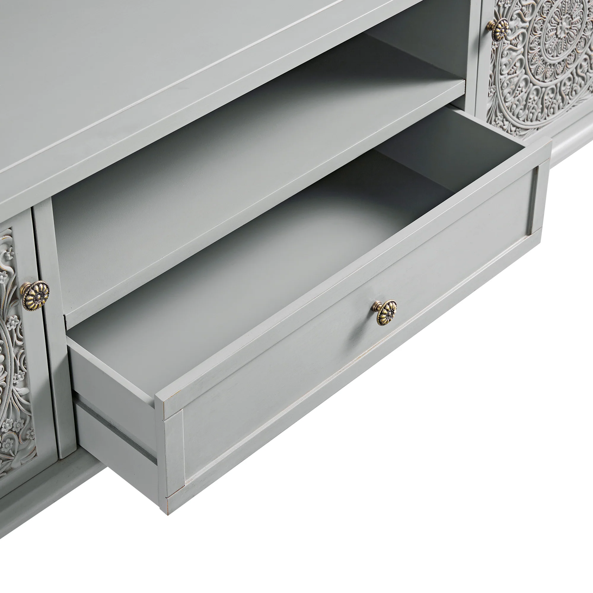 Chantilly Mid Grey 150cm Wide TV Unit - Image 9