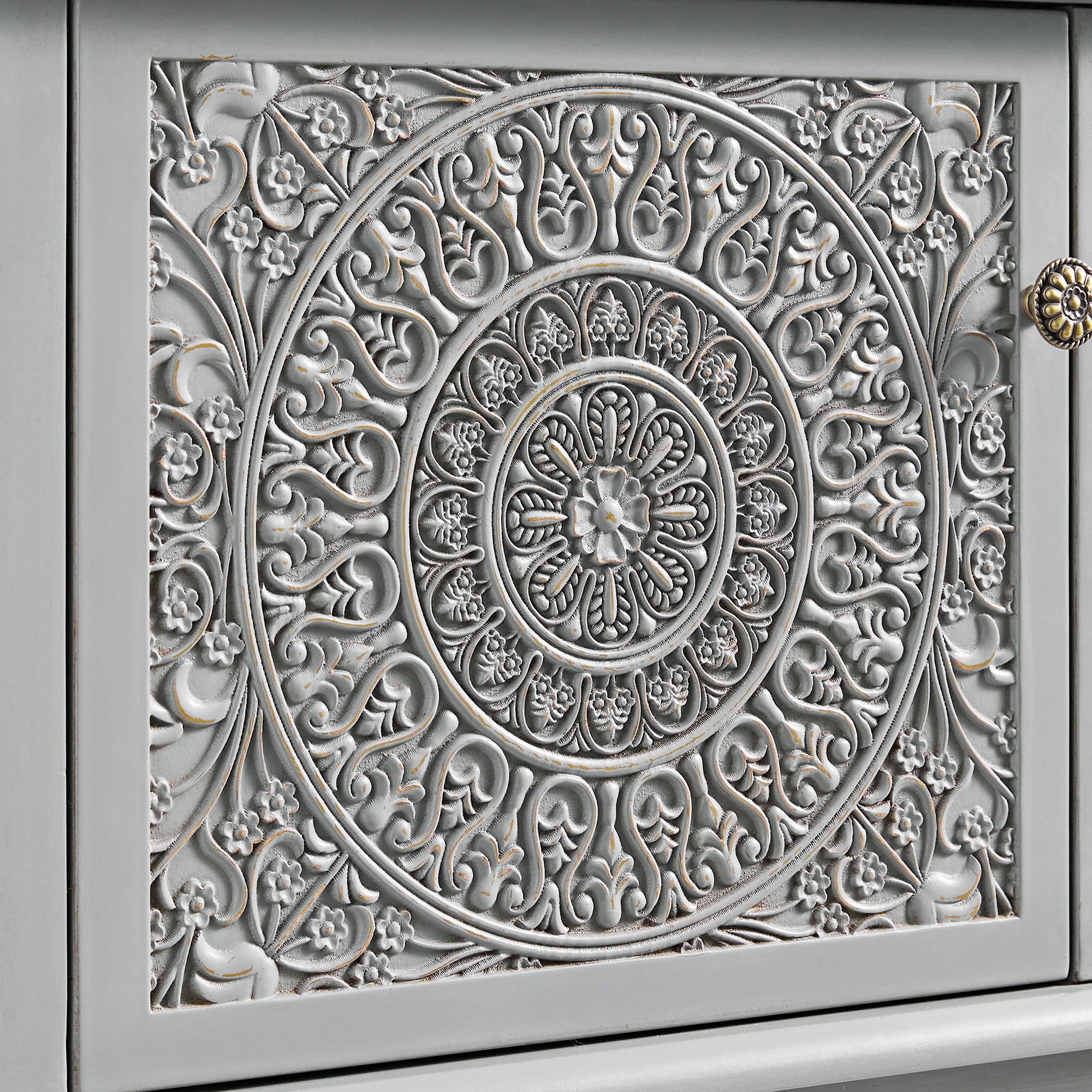 Chantilly Mid Grey 200cm Wide TV Unit - Image 8