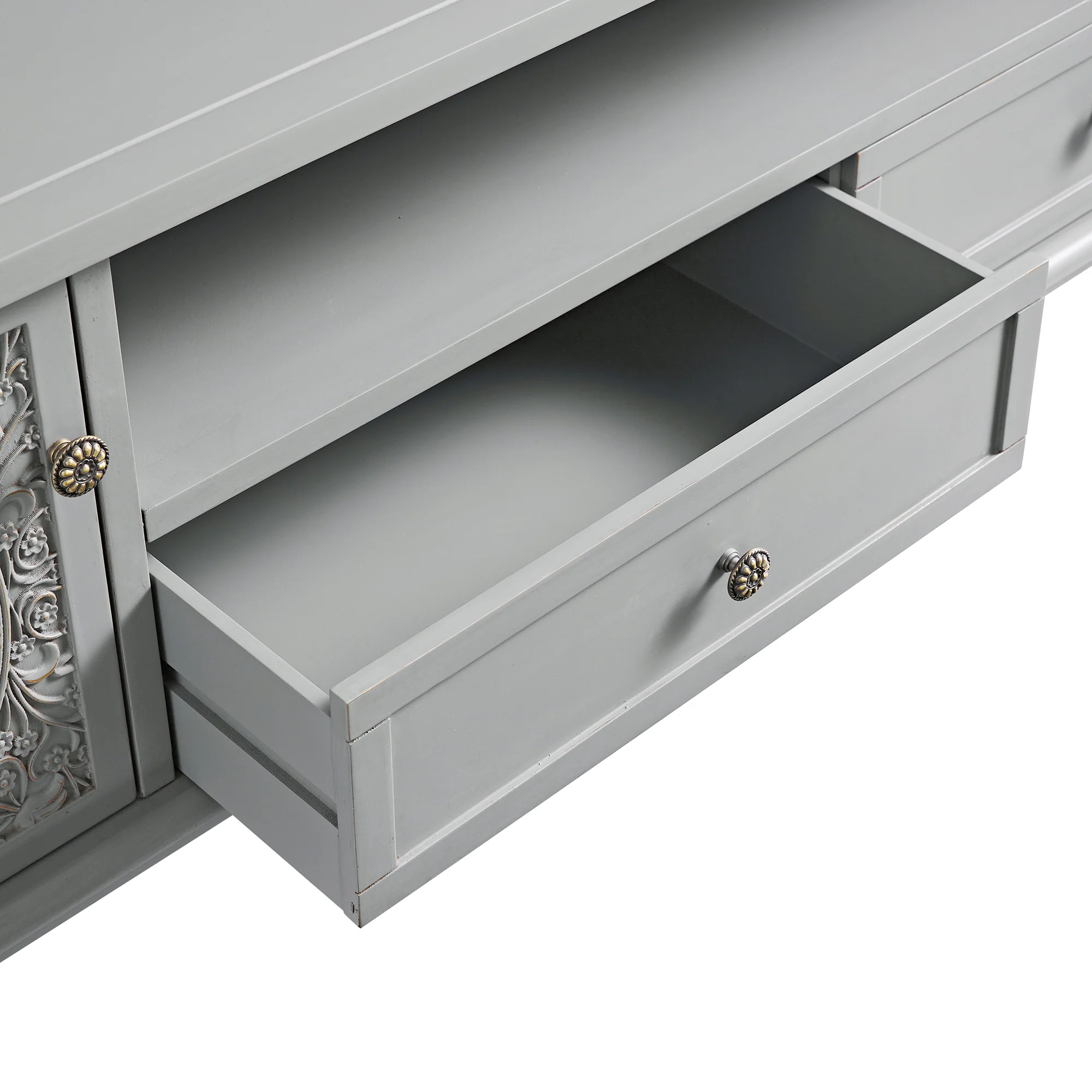 Chantilly Mid Grey 200cm Wide TV Unit - Image 9