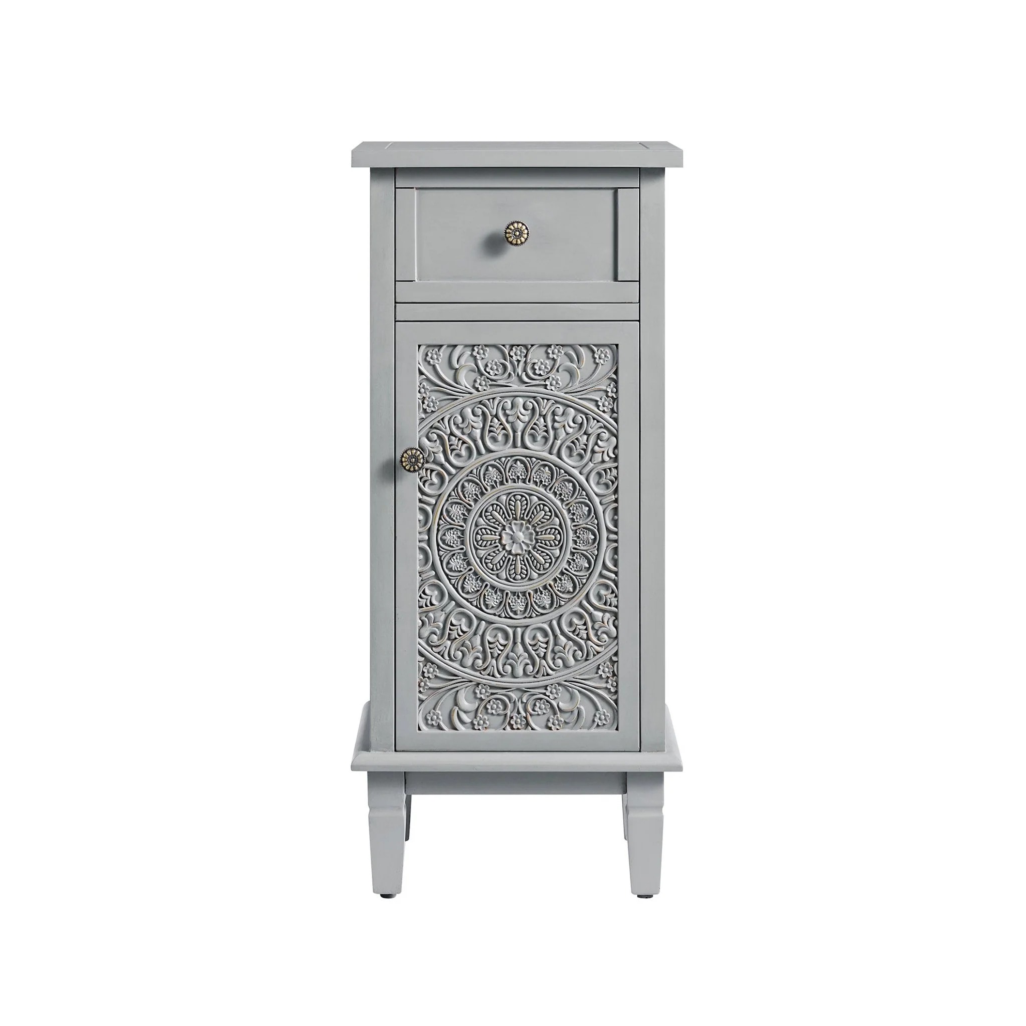 Chantilly Mid Grey Carved Bathroom Cupboard - Image 7