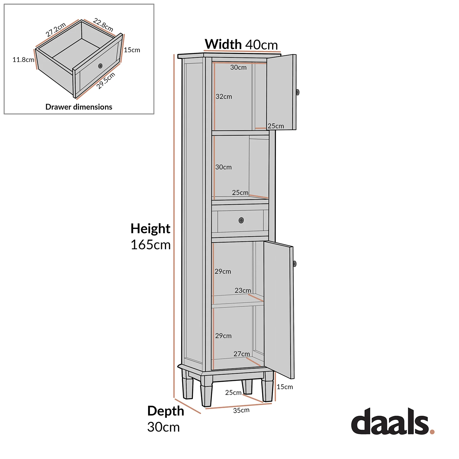 Chantilly Whitewashed Carved Bathroom Tallboy Cabinet - Image 9