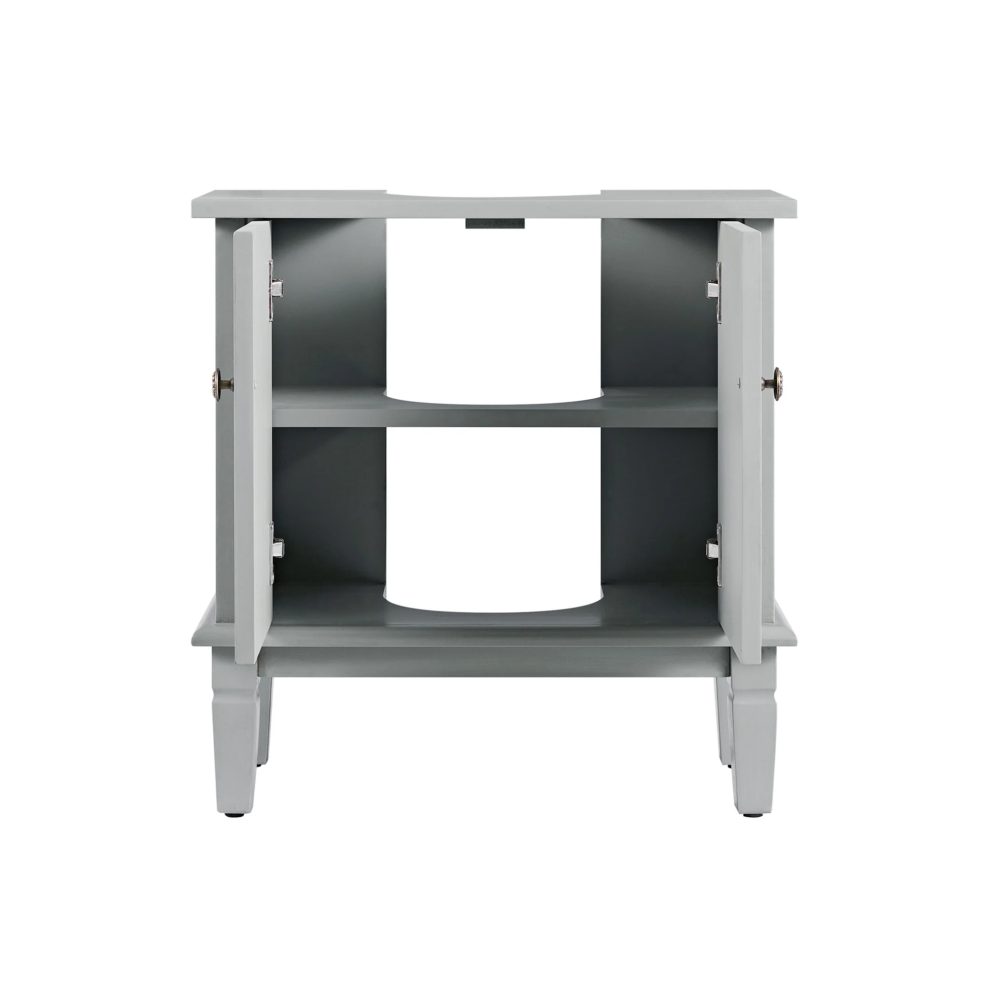 Chantilly Mid Grey Carved Bathroom Undersink Unit - Image 13