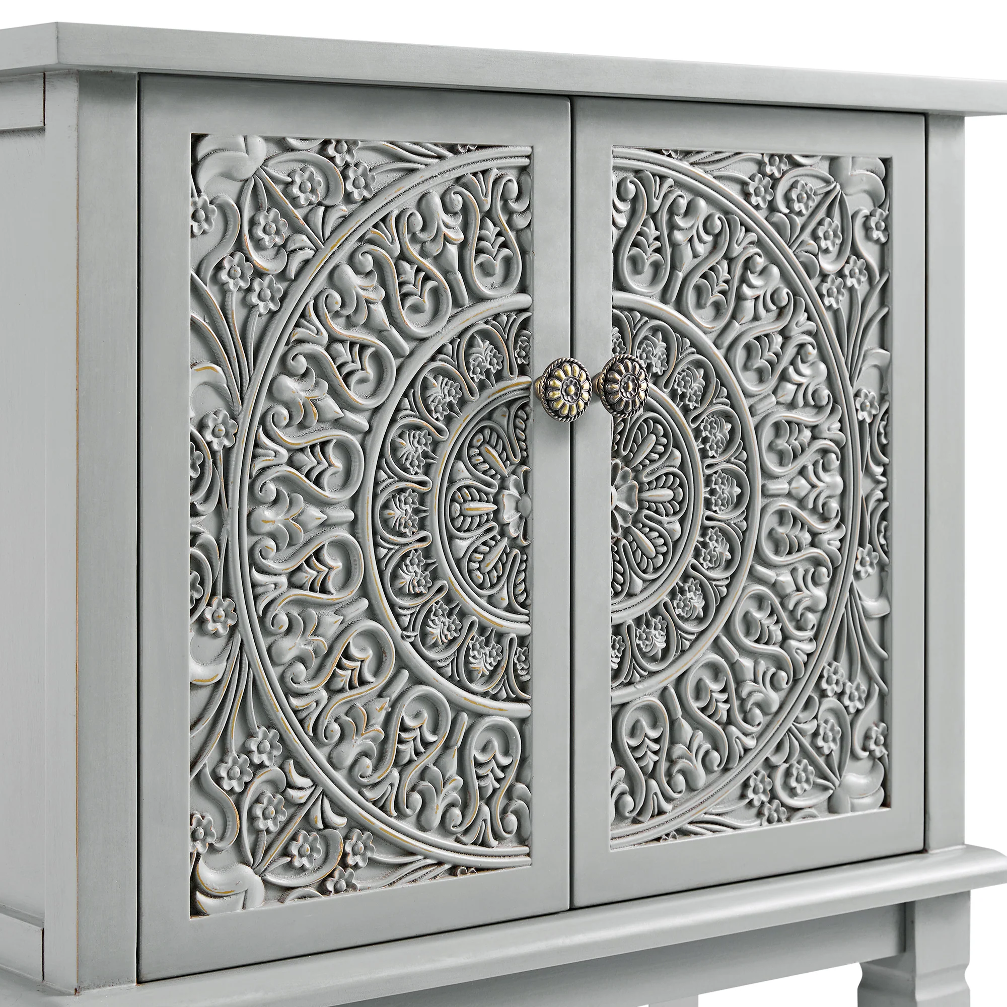 Chantilly Mid Grey Carved Bathroom Undersink Unit - Image 14