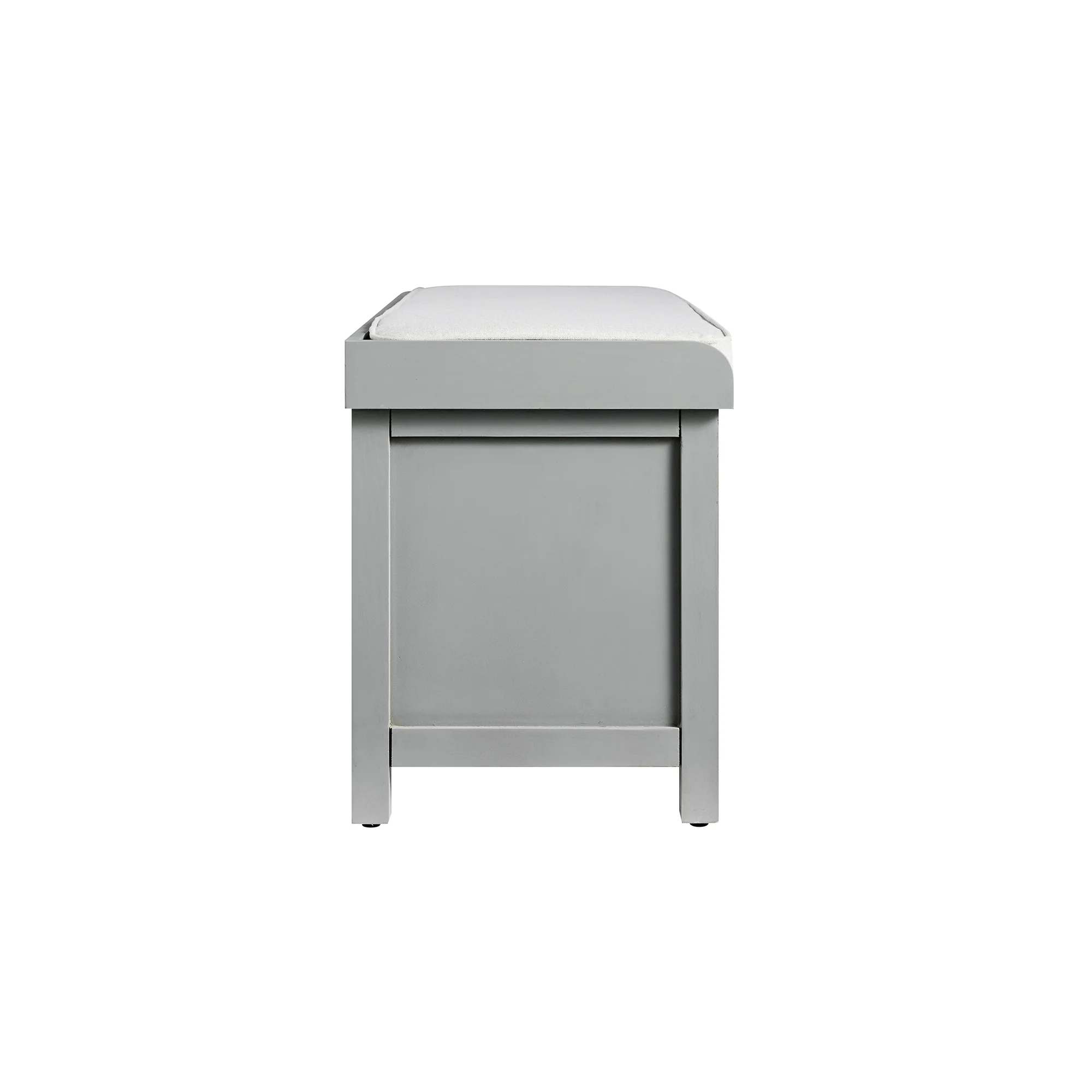 Chantilly Mid Grey Carved Storage Bench - Image 14