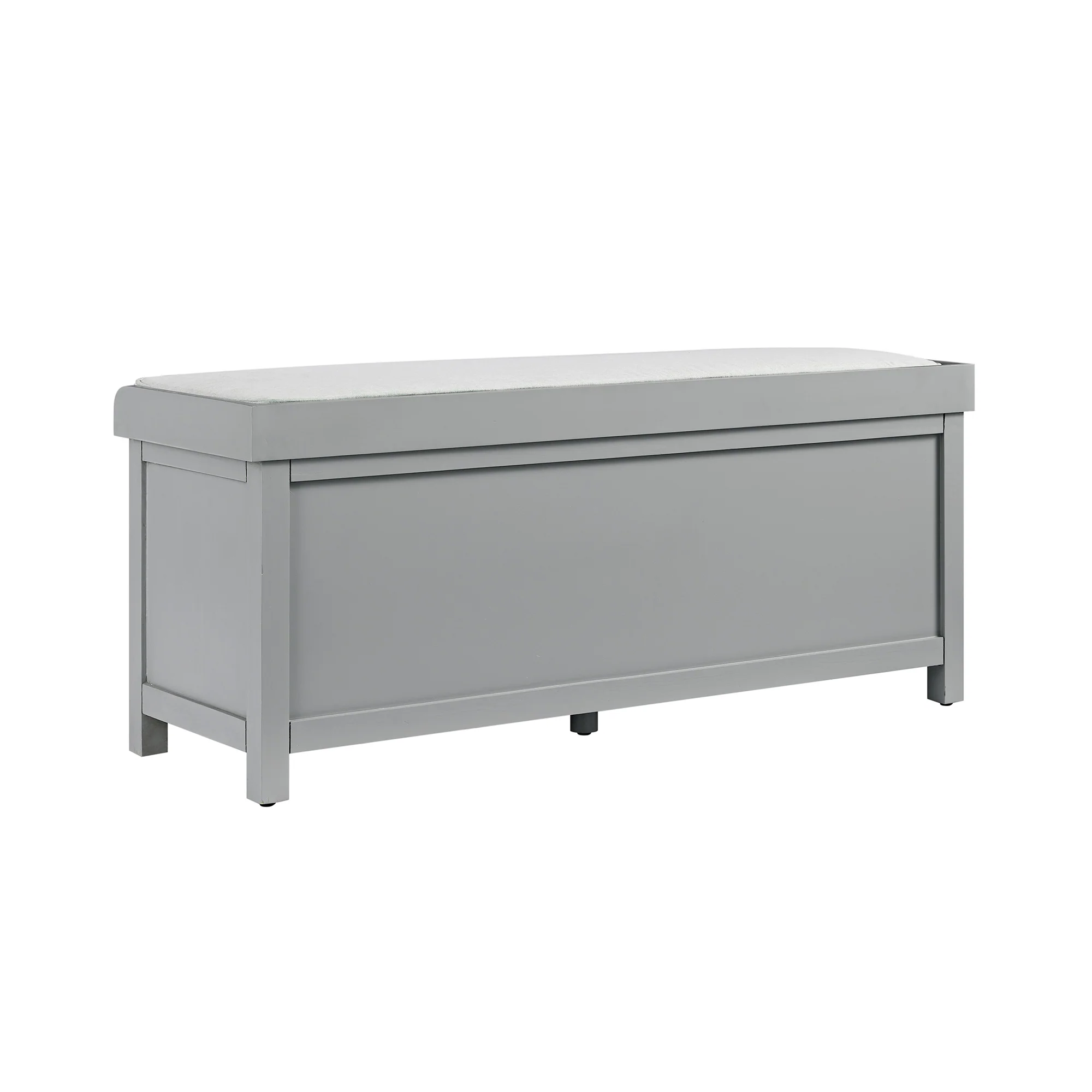 Chantilly Mid Grey Carved Storage Bench - Image 15