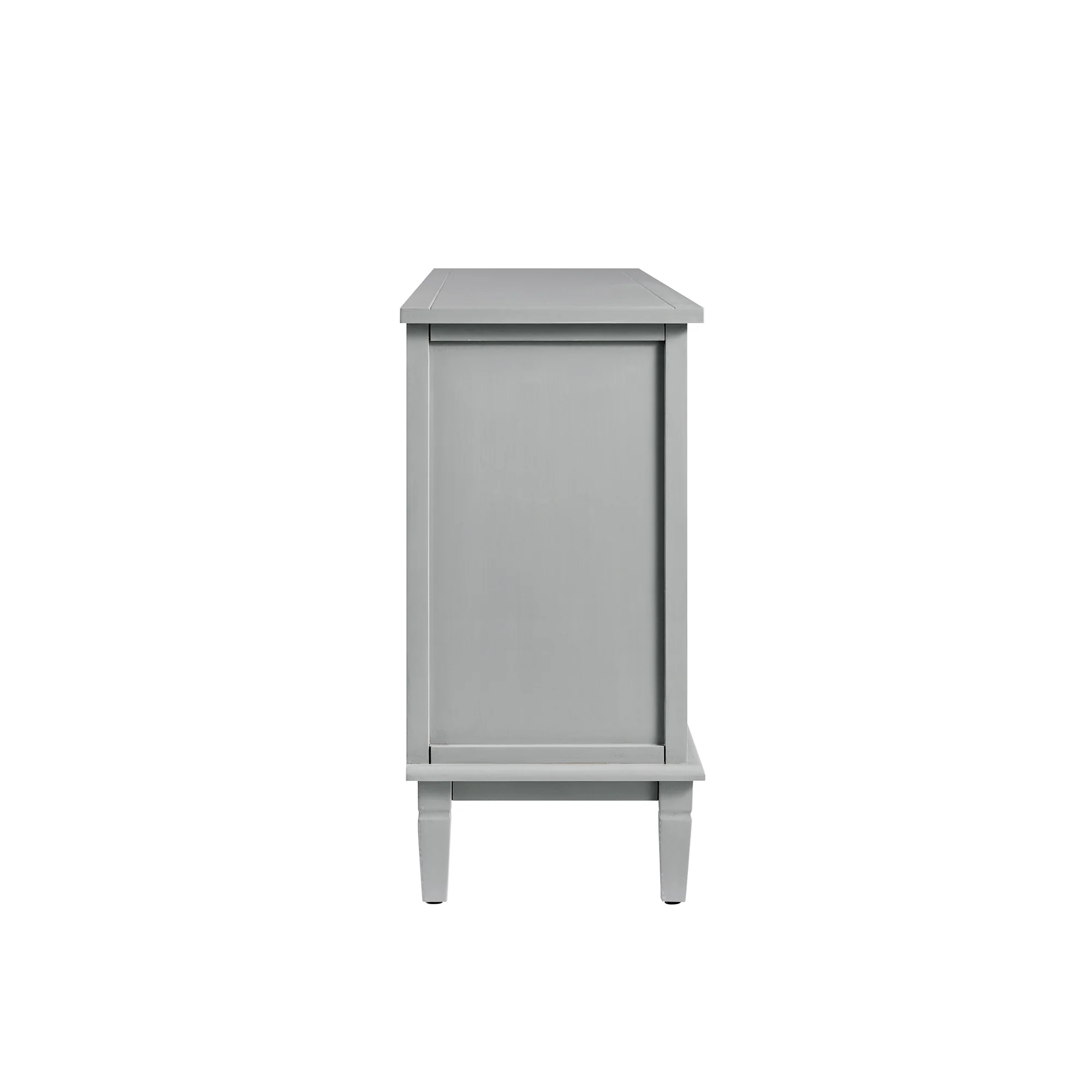 Chantilly Mid Grey Carved Wide 6 Drawer Chest - Image 10