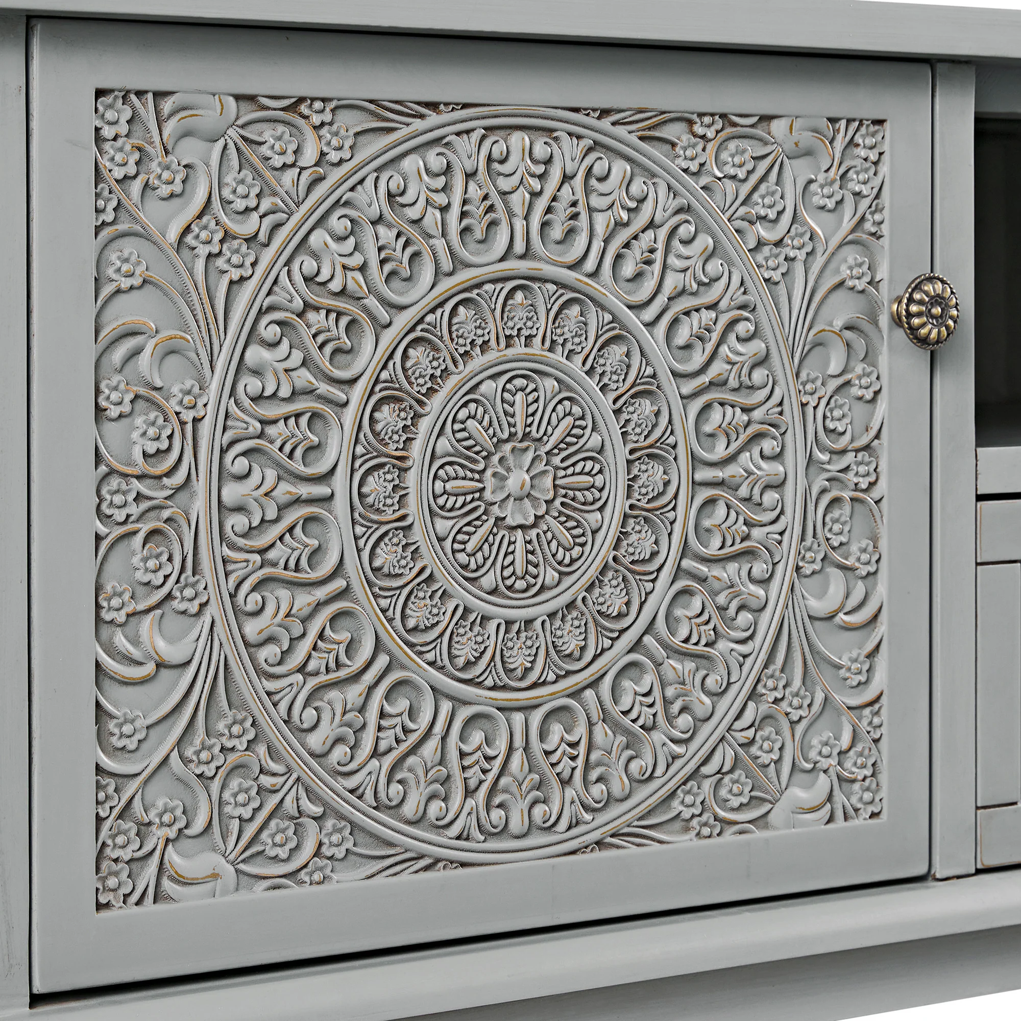 Chantilly Mid Grey Corner TV Unit - Image 15