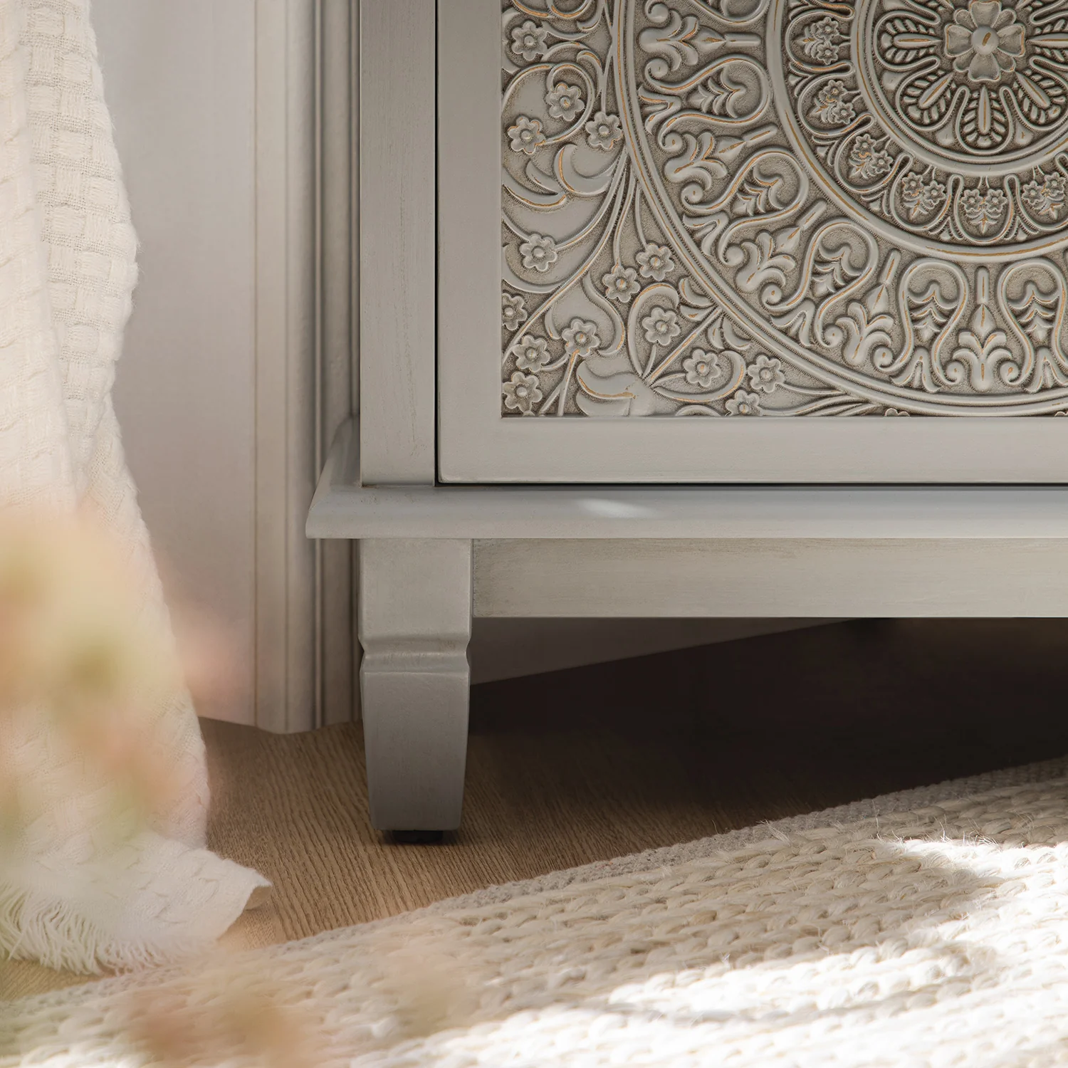 Chantilly Mid Grey Corner TV Unit - Image 7