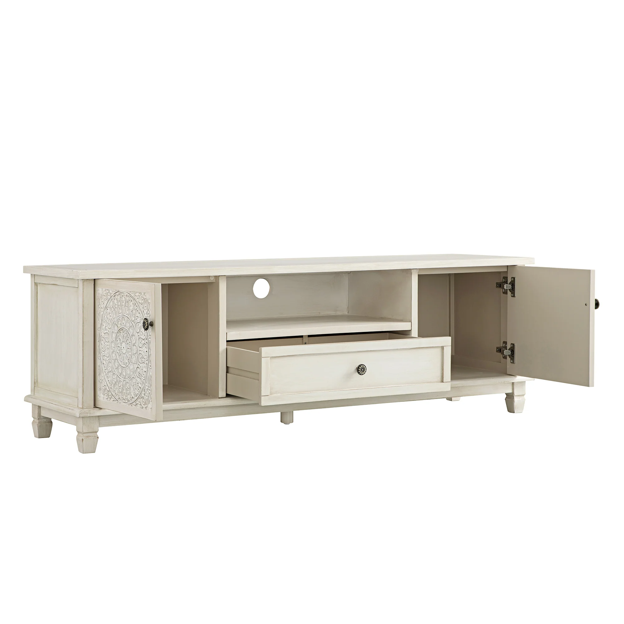 Chantilly Whitewashed 150cm Wide TV Unit - Image 12