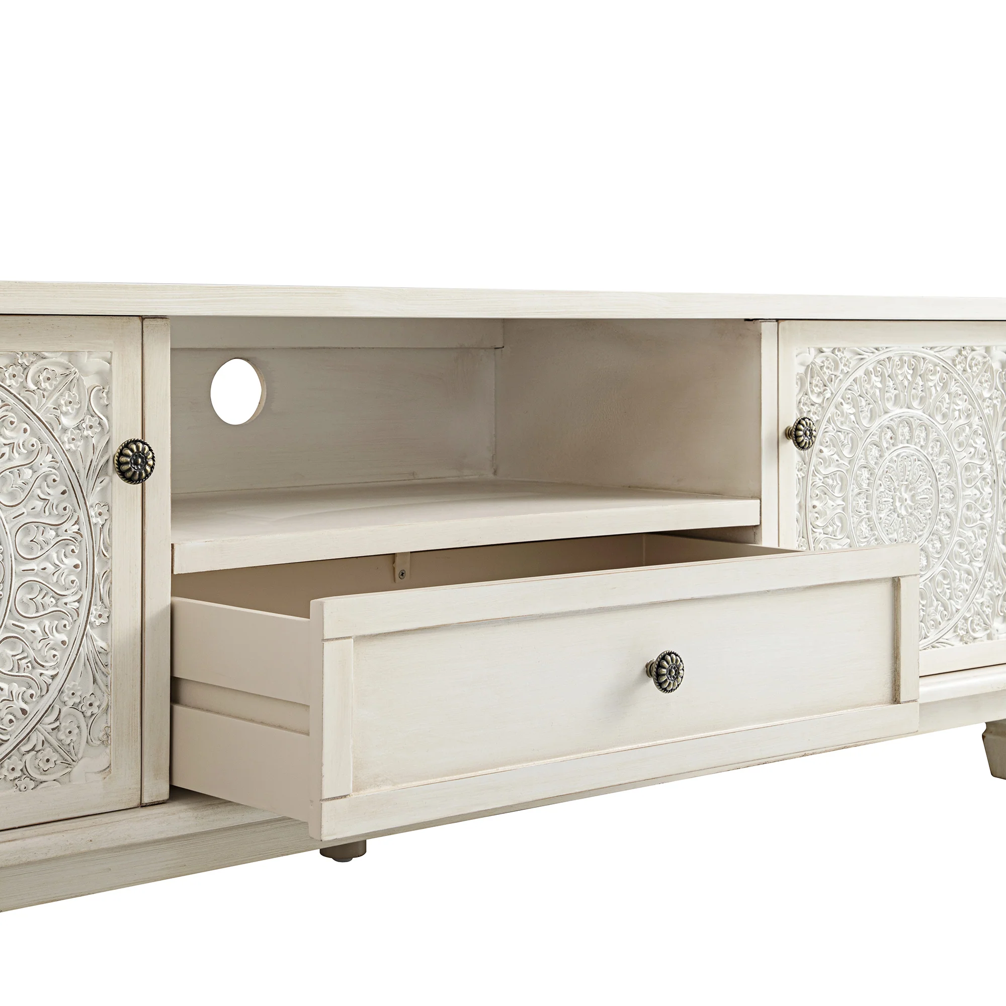 Chantilly Whitewashed 150cm Wide TV Unit - Image 15